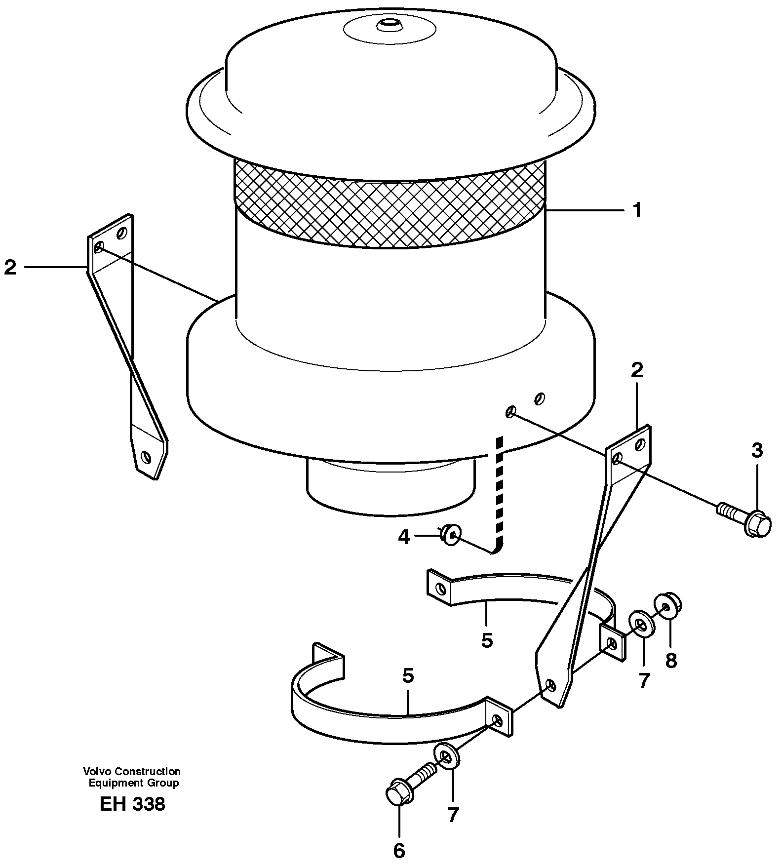 Air filter.  93499 — volvo parts diagram