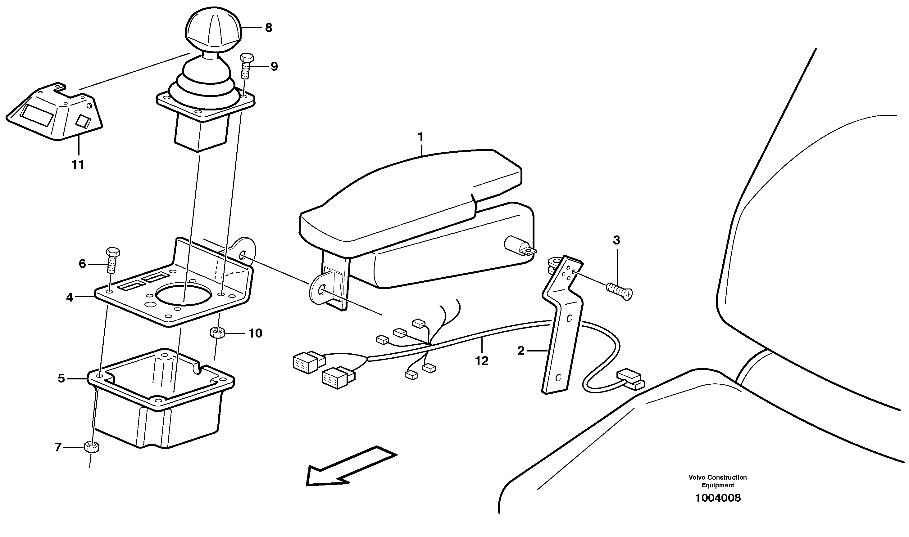 Armrest — volvo parts diagram