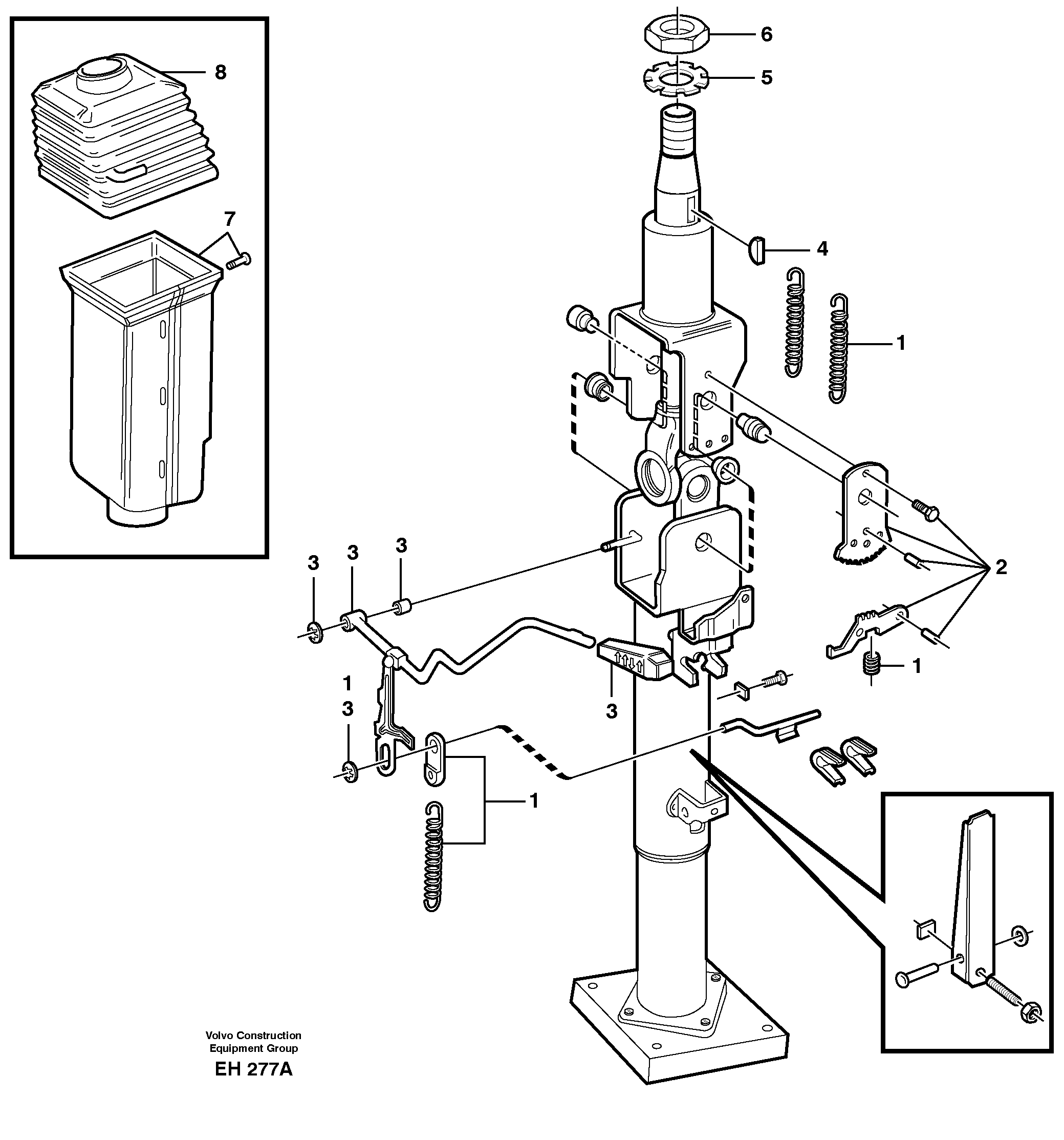 Adjustable steering wheel.  92029 — volvo parts diagram