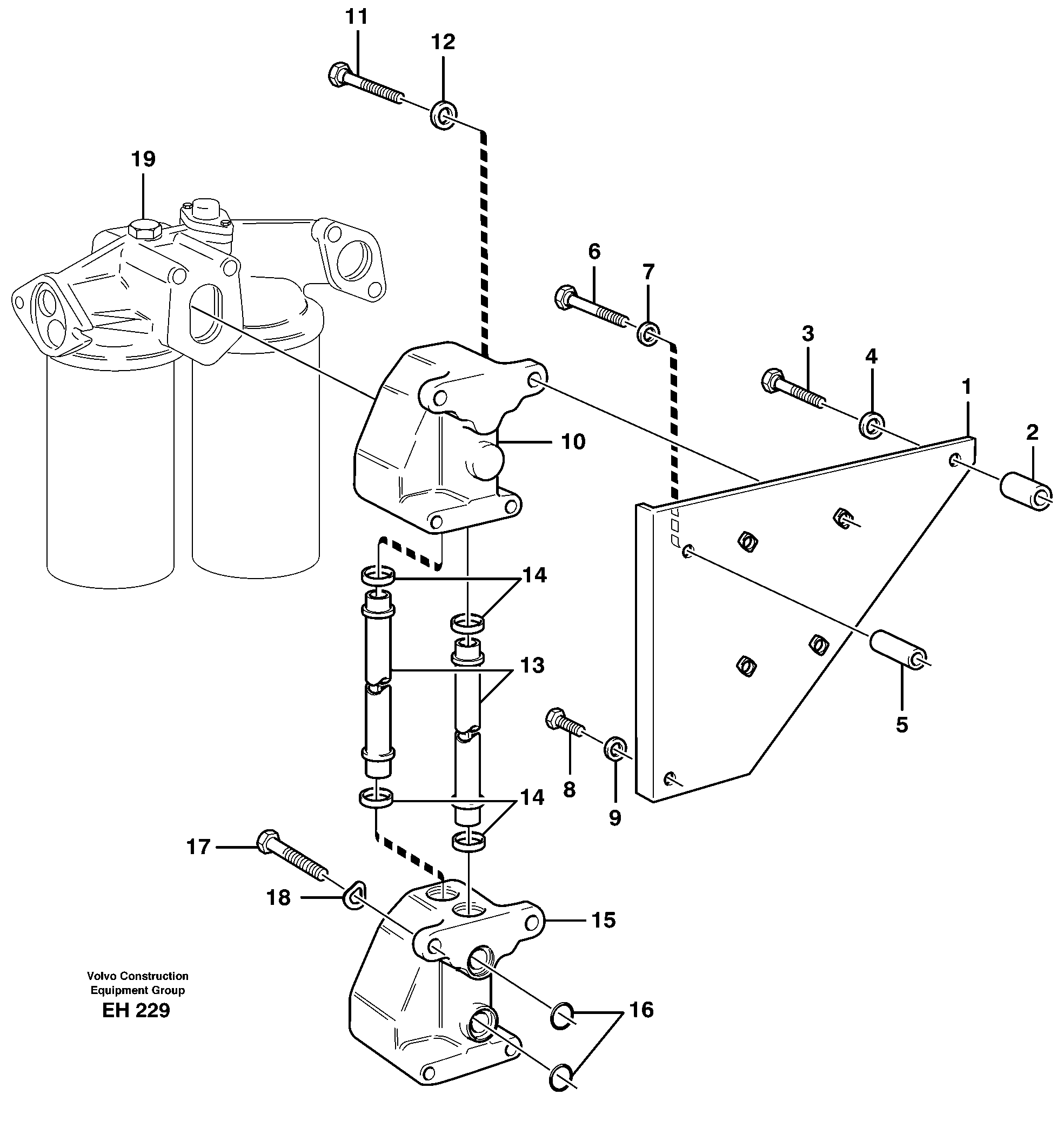 Distribution housing — volvo parts diagram