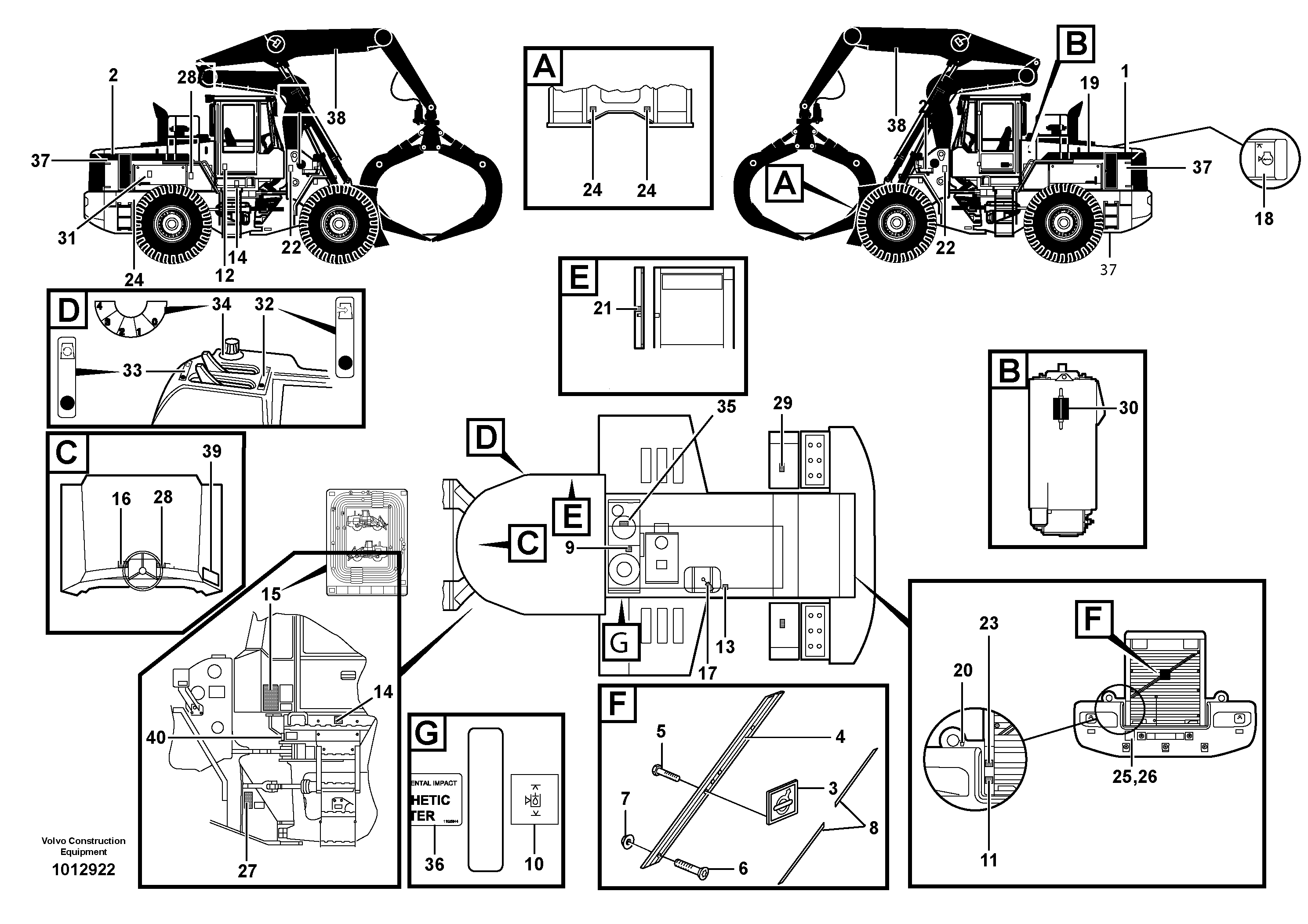 Sign plates and decals — volvo parts diagram