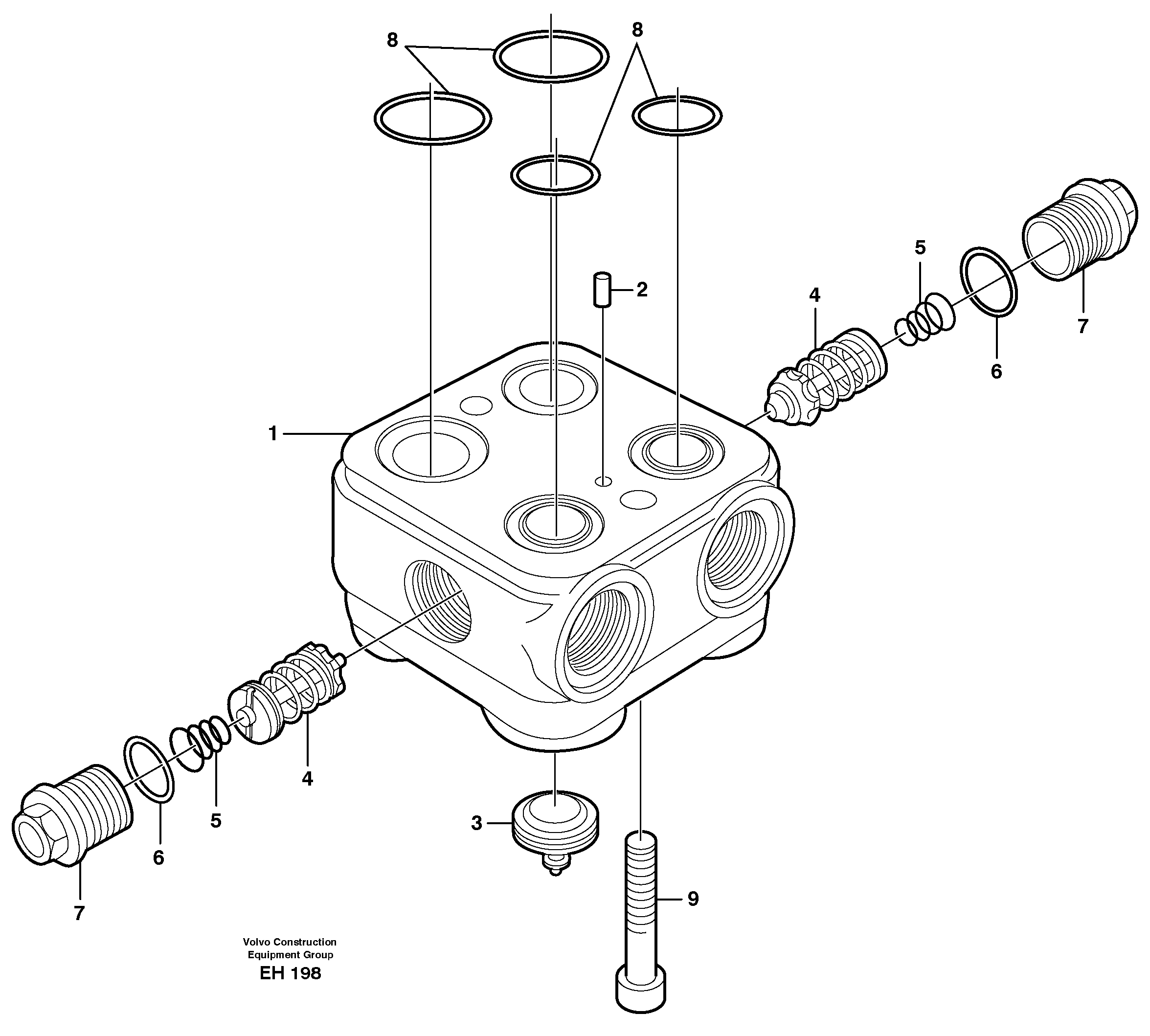 Valve body — volvo parts diagram