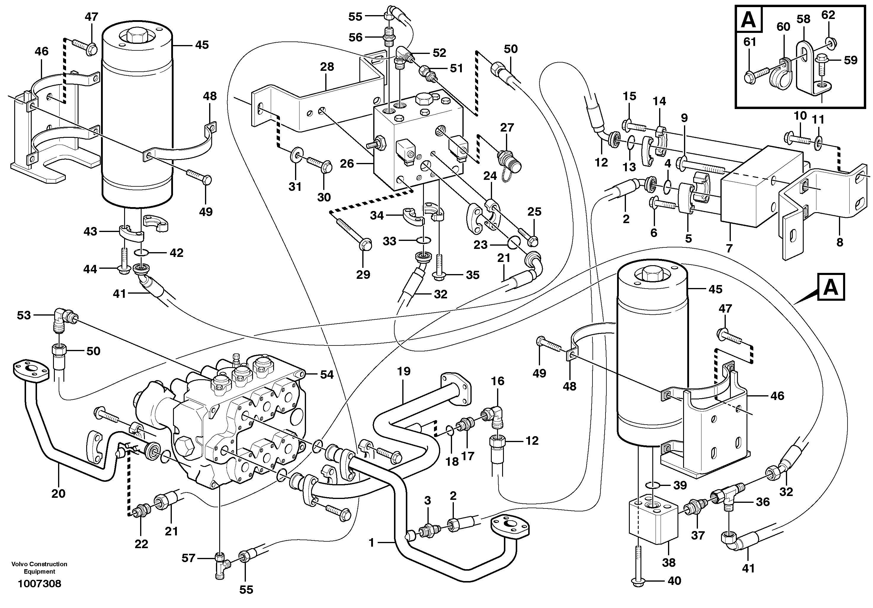 Boom suspension system  33824, 80353 — volvo parts diagram