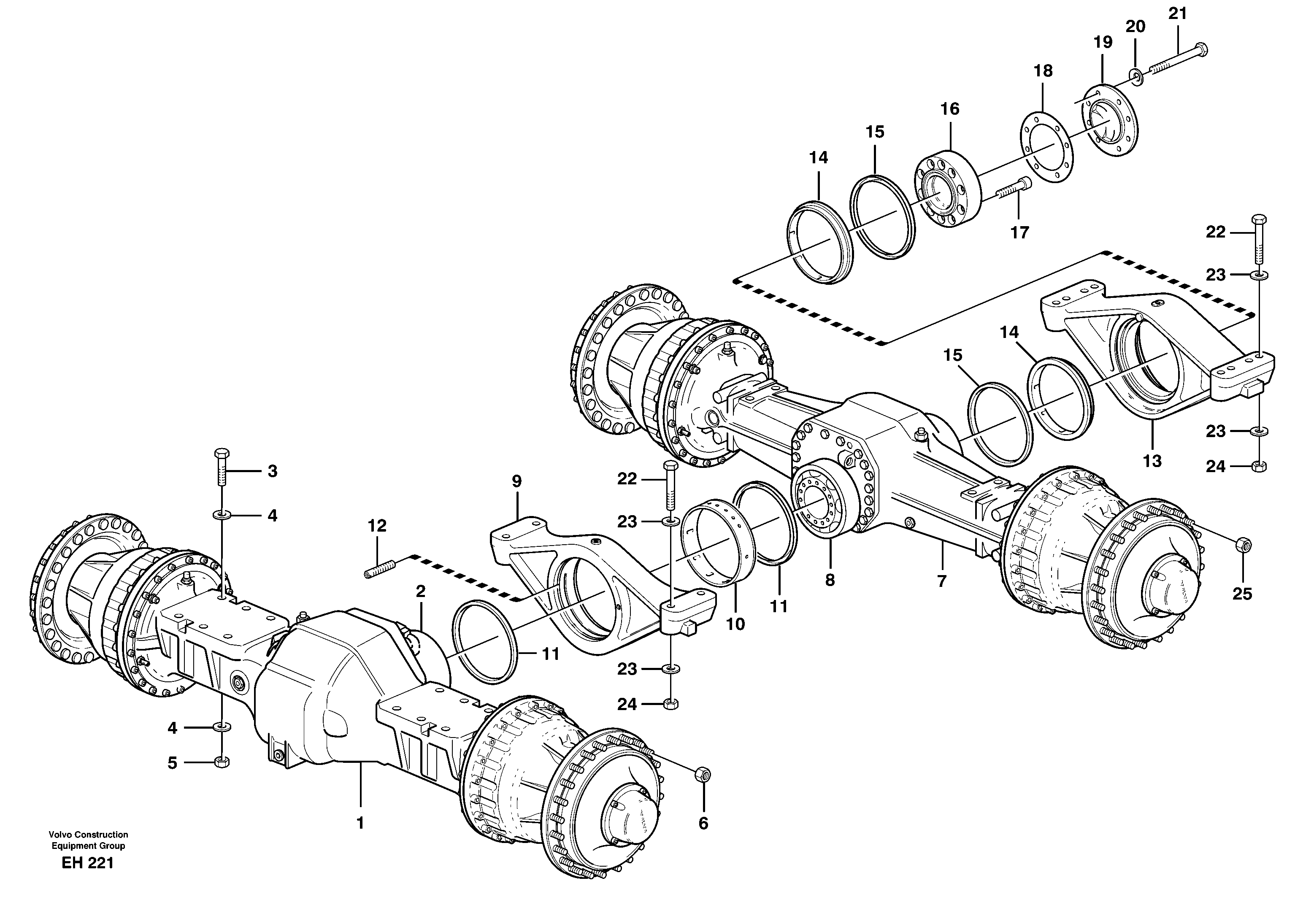 Planet axles with fitting parts — volvo parts diagram