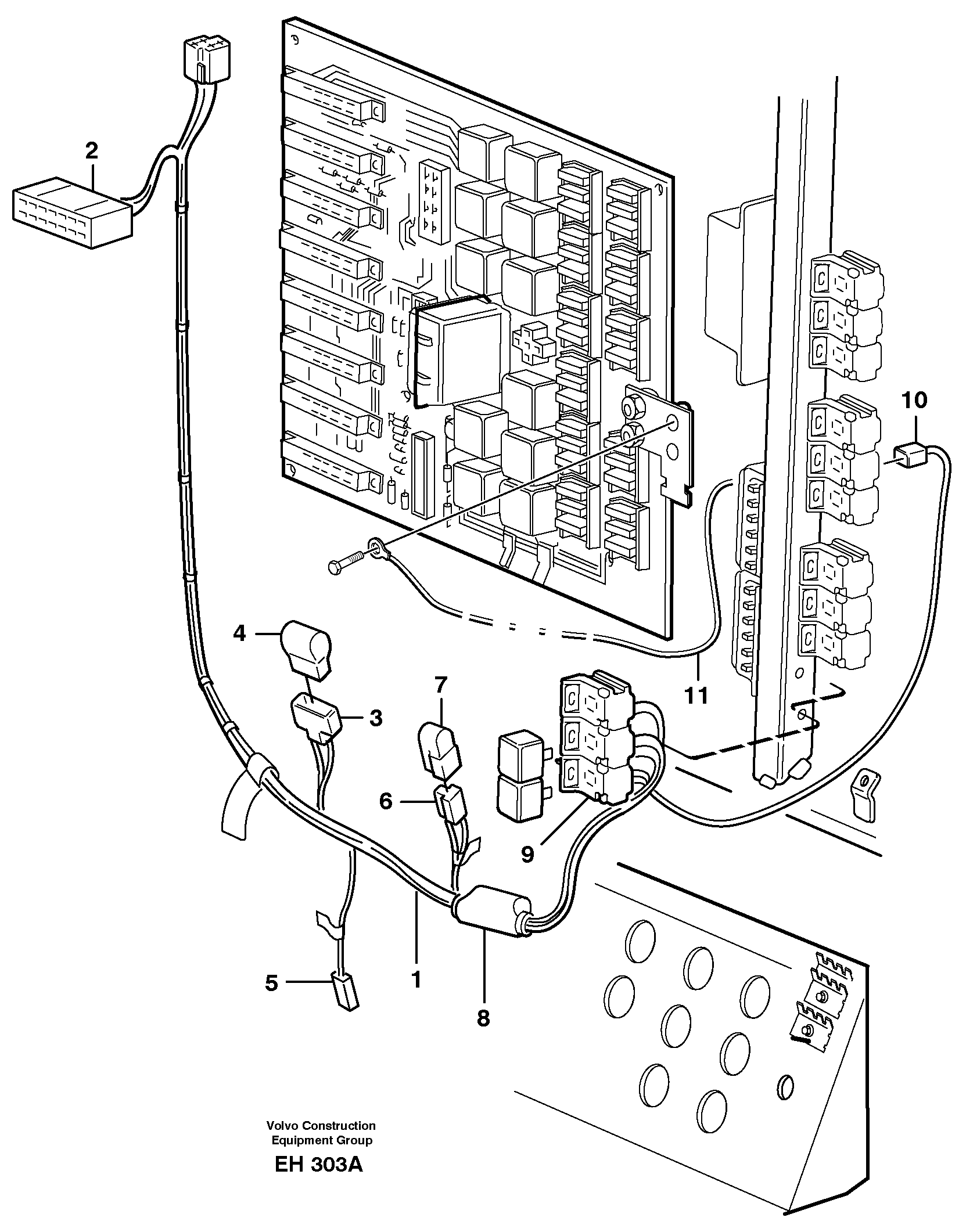 Cable harness, air conditioning. Cab.  80240, 80241 — volvo parts diagram