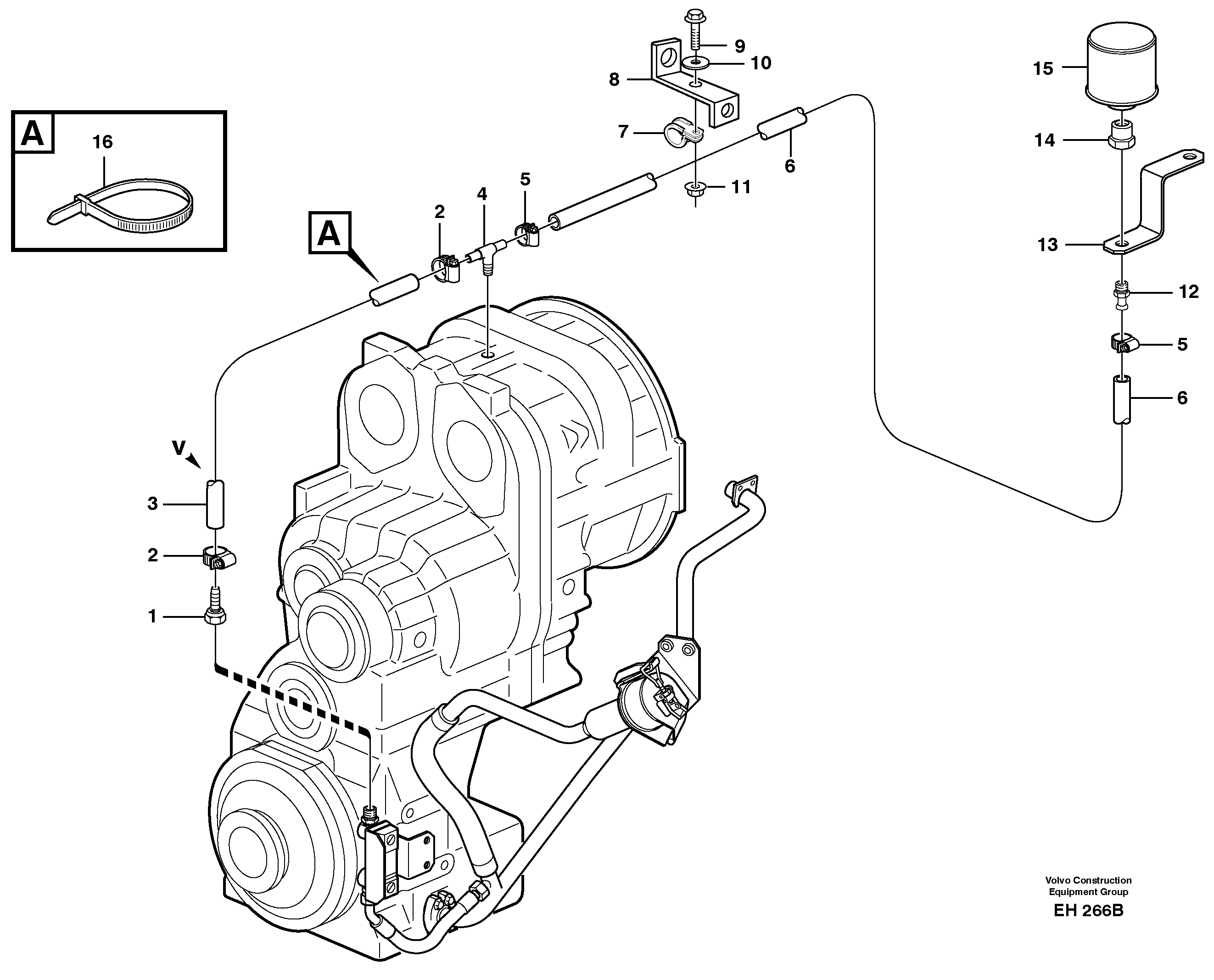Ventilation for transmission — volvo parts diagram