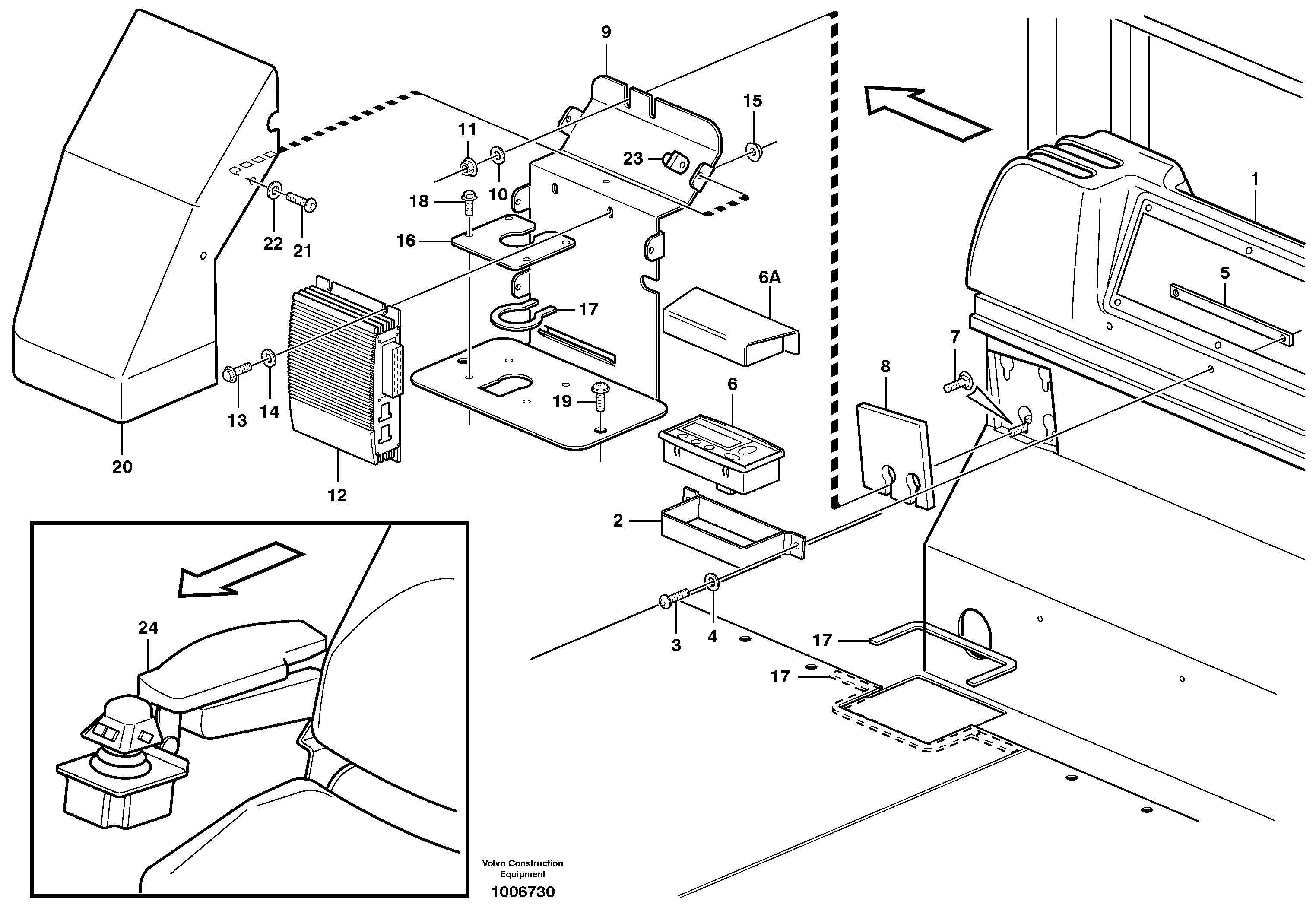 Interior components — volvo parts diagram