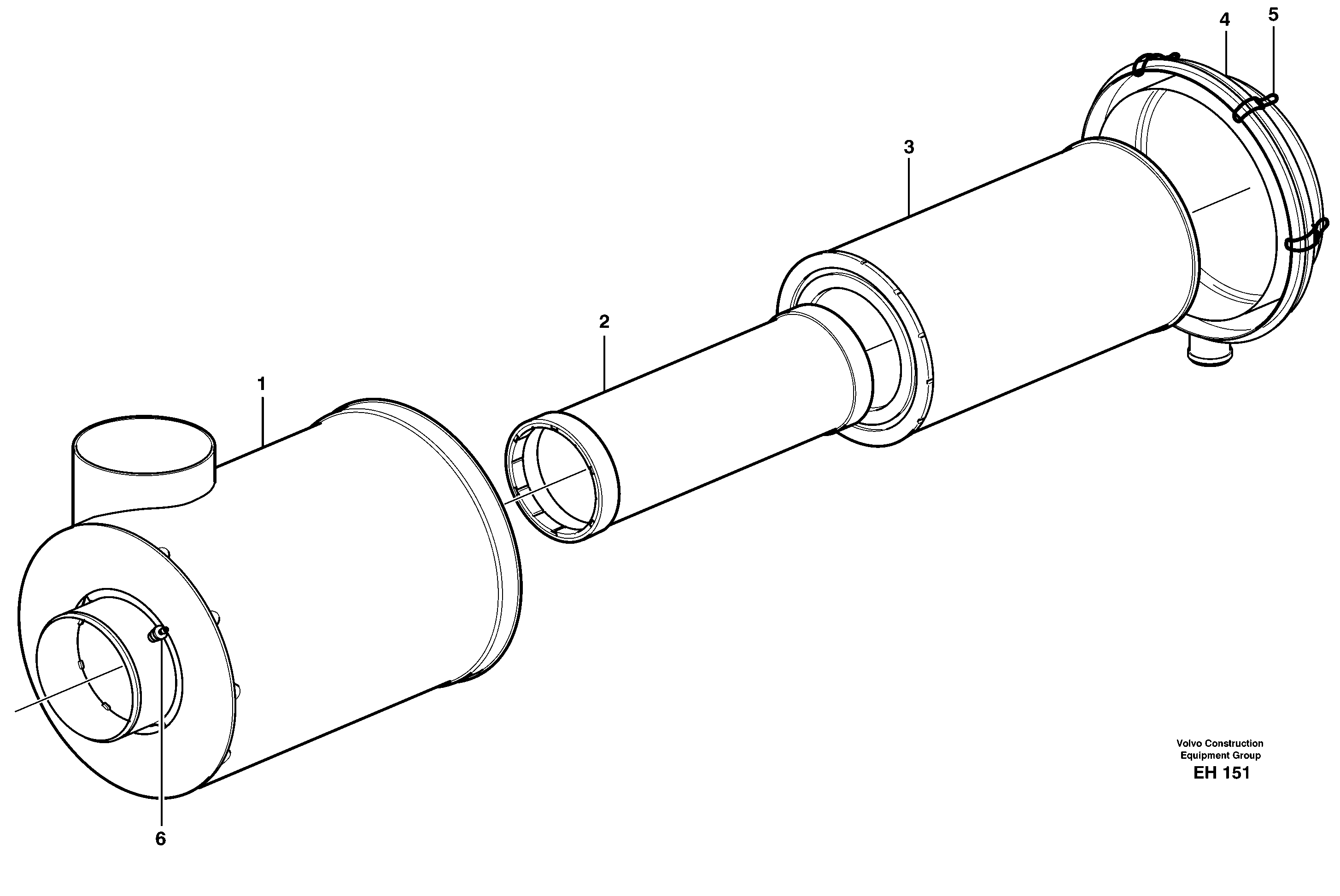 Air filter — volvo parts diagram