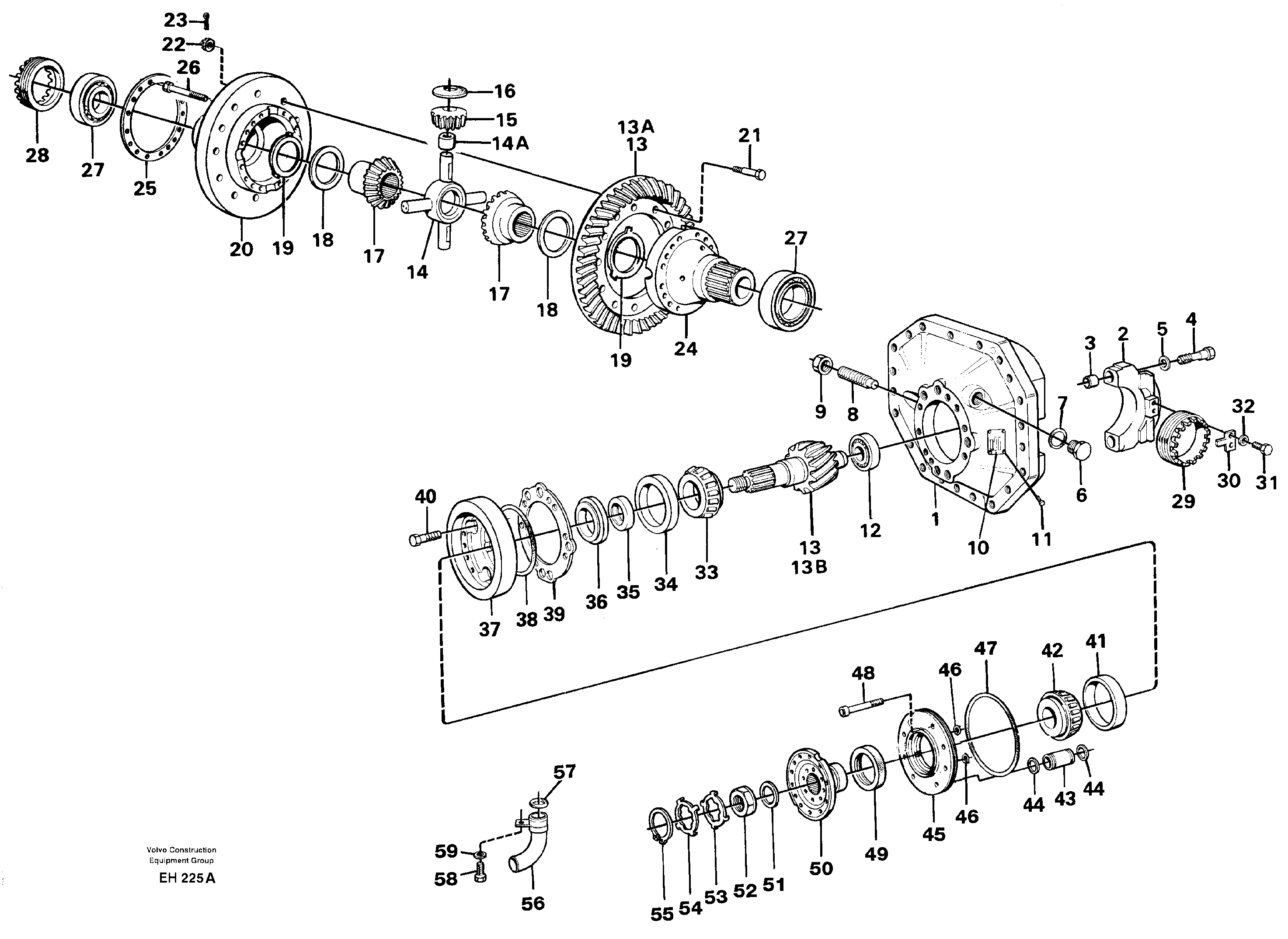 Final drive, front — volvo parts diagram