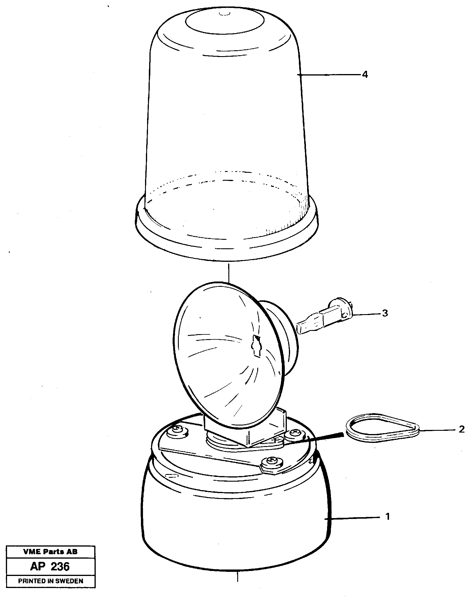 Rotating beacon. 91896 — volvo parts diagram