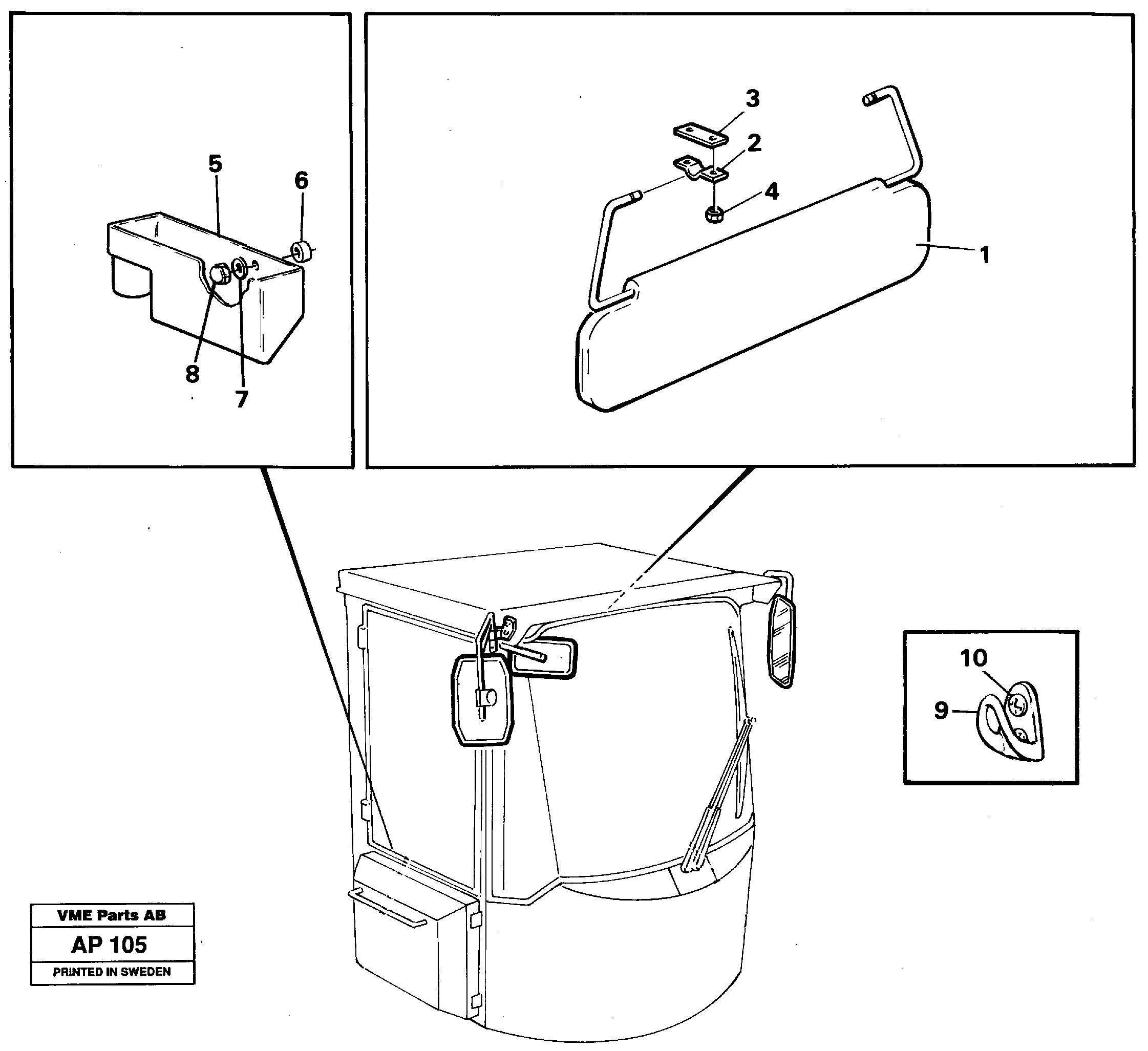 Interior components — volvo parts diagram