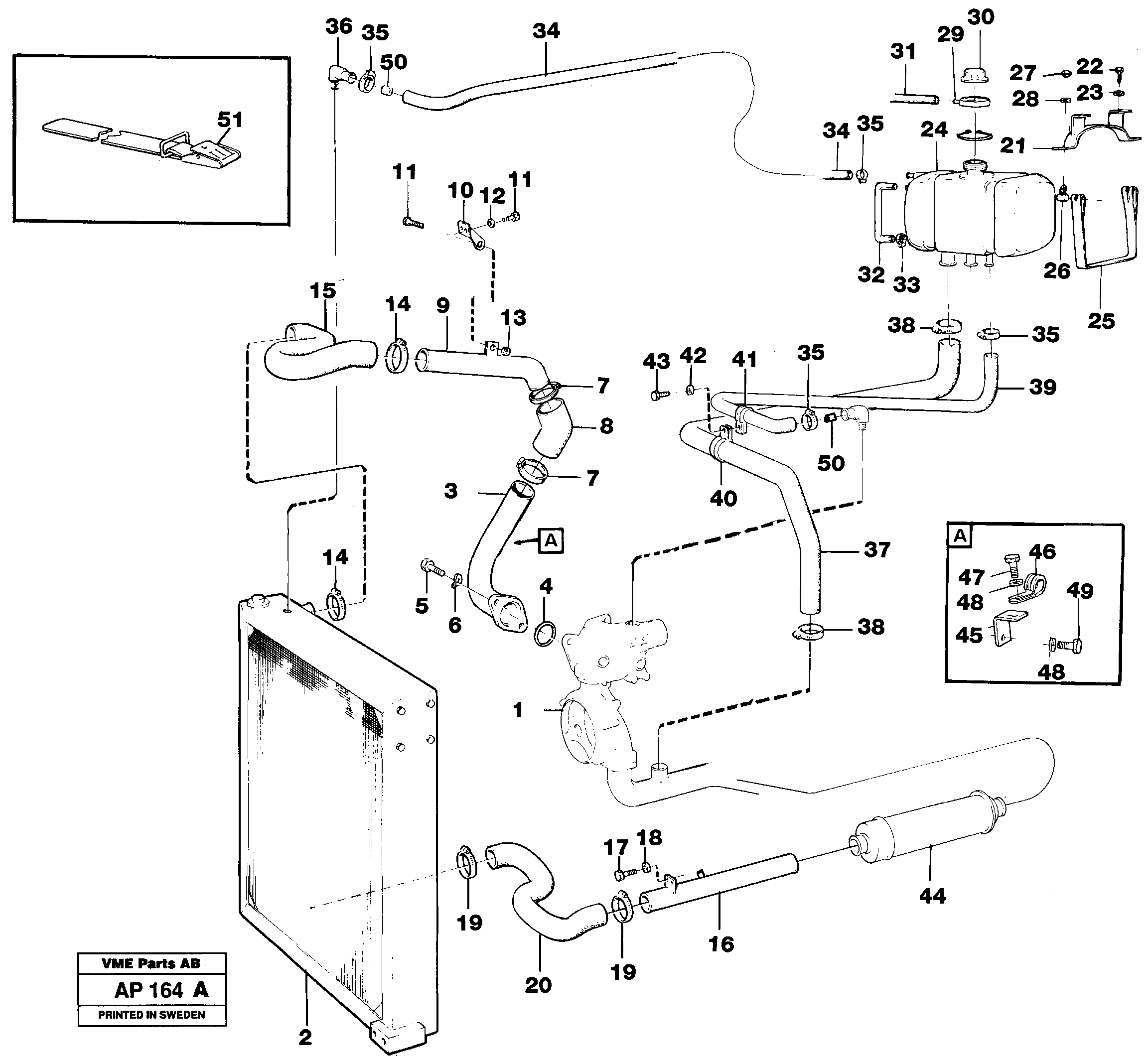 Cooling system — volvo parts diagram