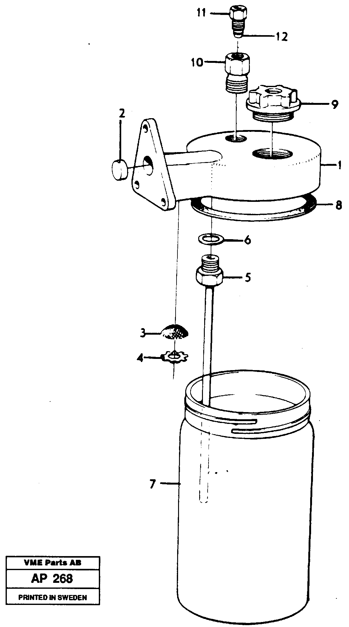 Anti-freeze reservoir 92172 — volvo parts diagram