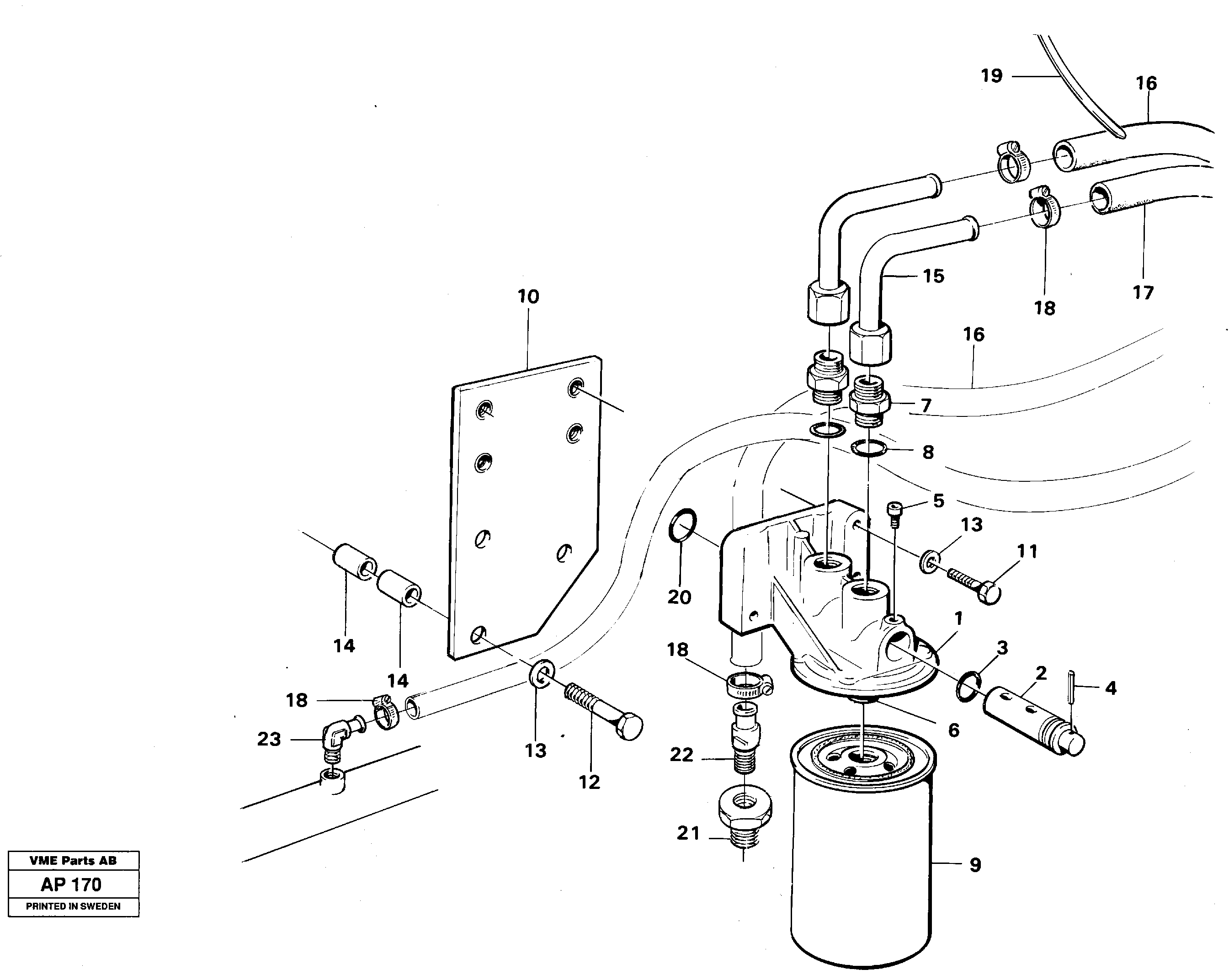 Coolant filter 91876 — volvo parts diagram