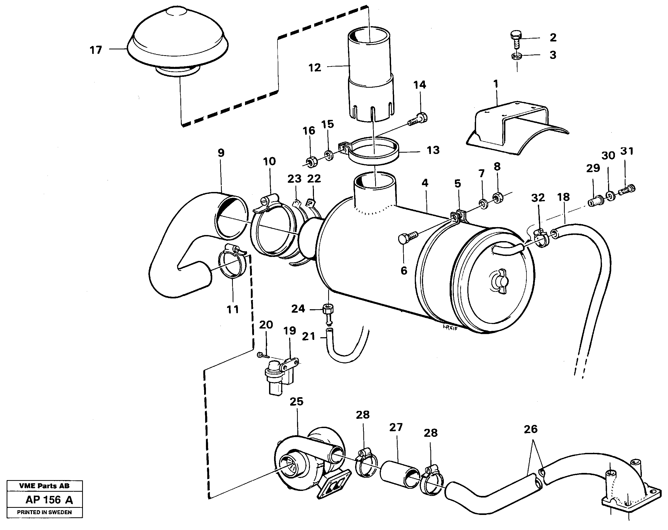 Inlet system — volvo parts diagram