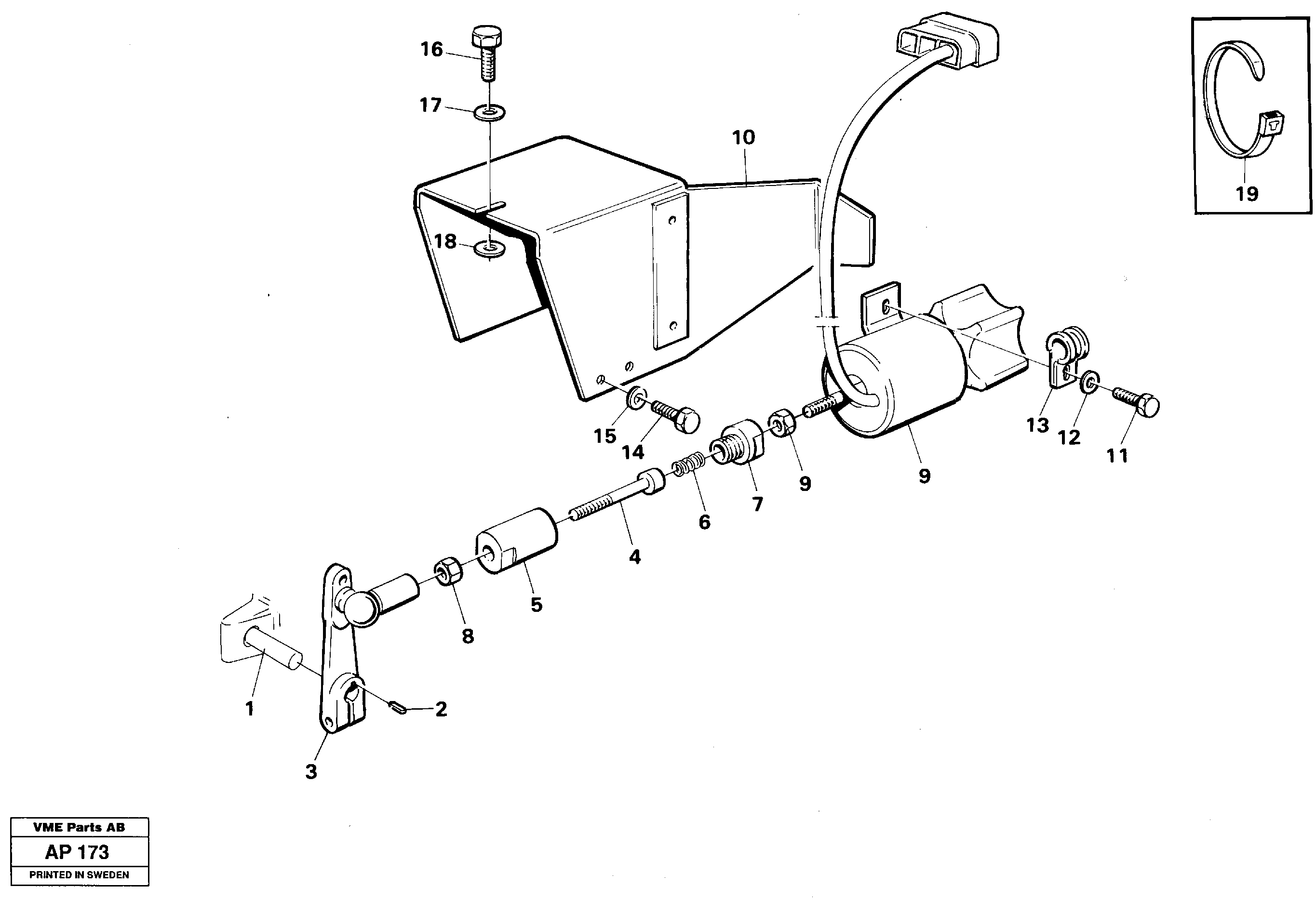 Key turn engine stop — volvo parts diagram