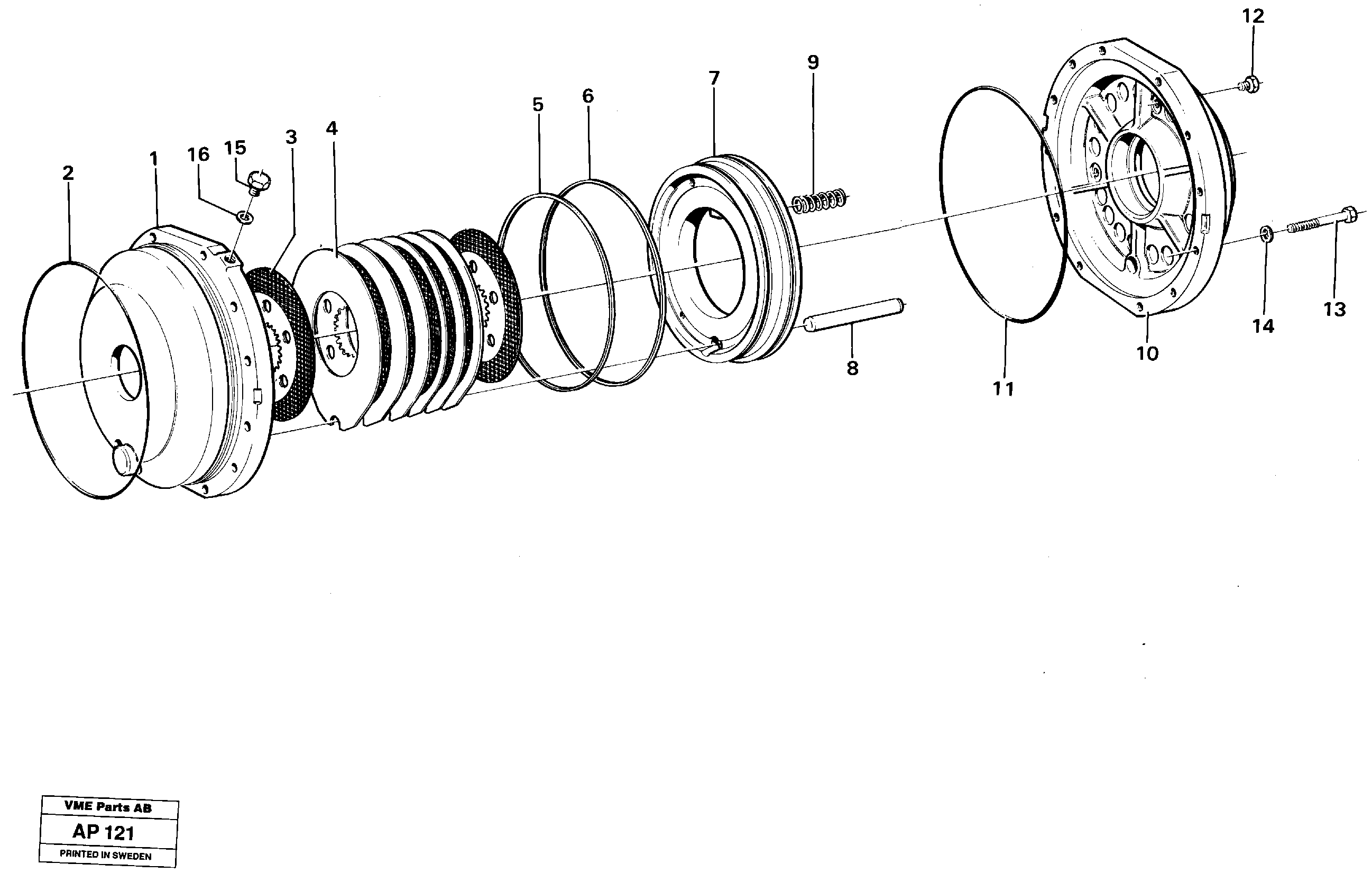 Parking brake — volvo parts diagram