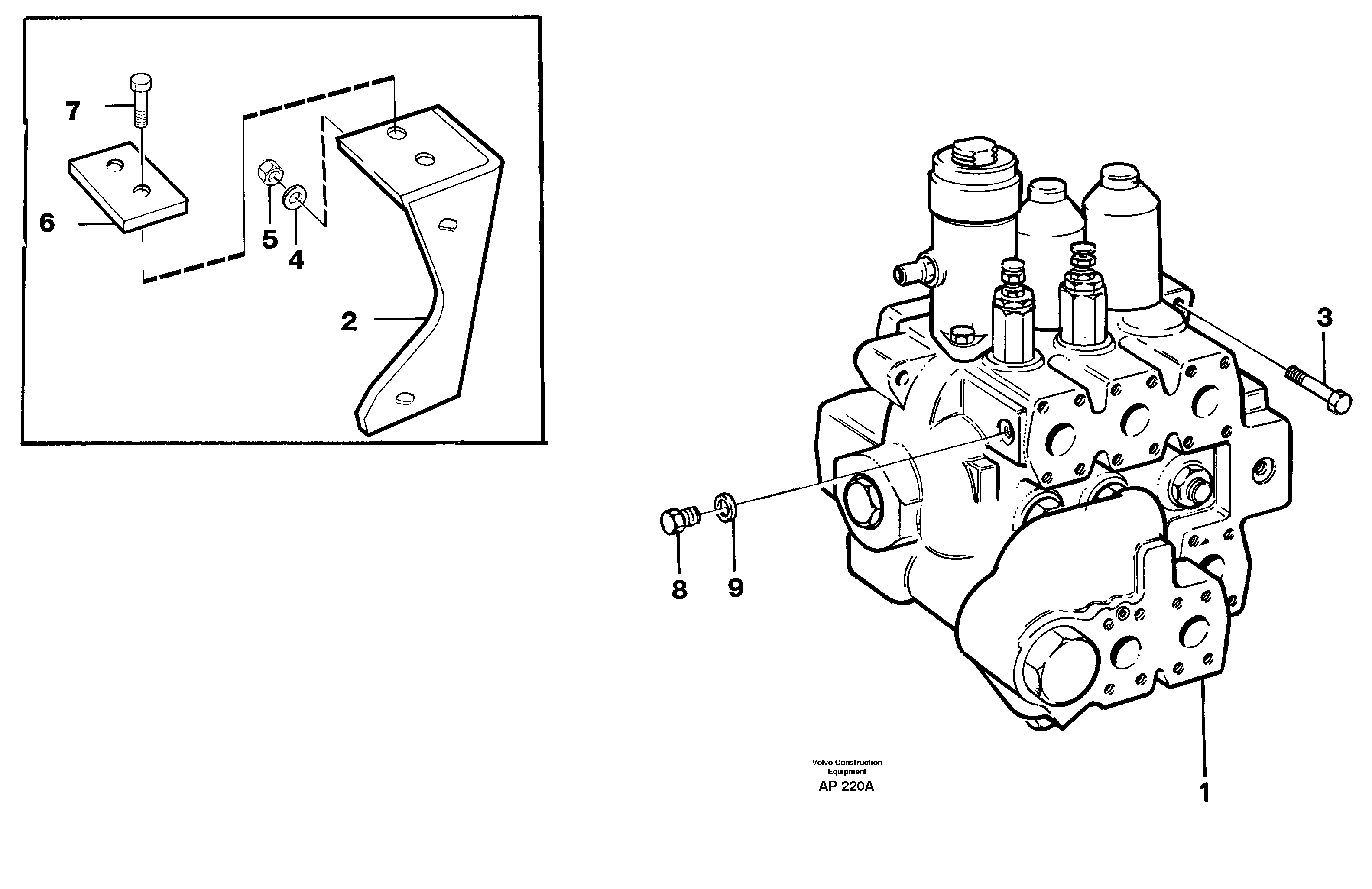 Hydraulic valve Assembly — volvo parts diagram