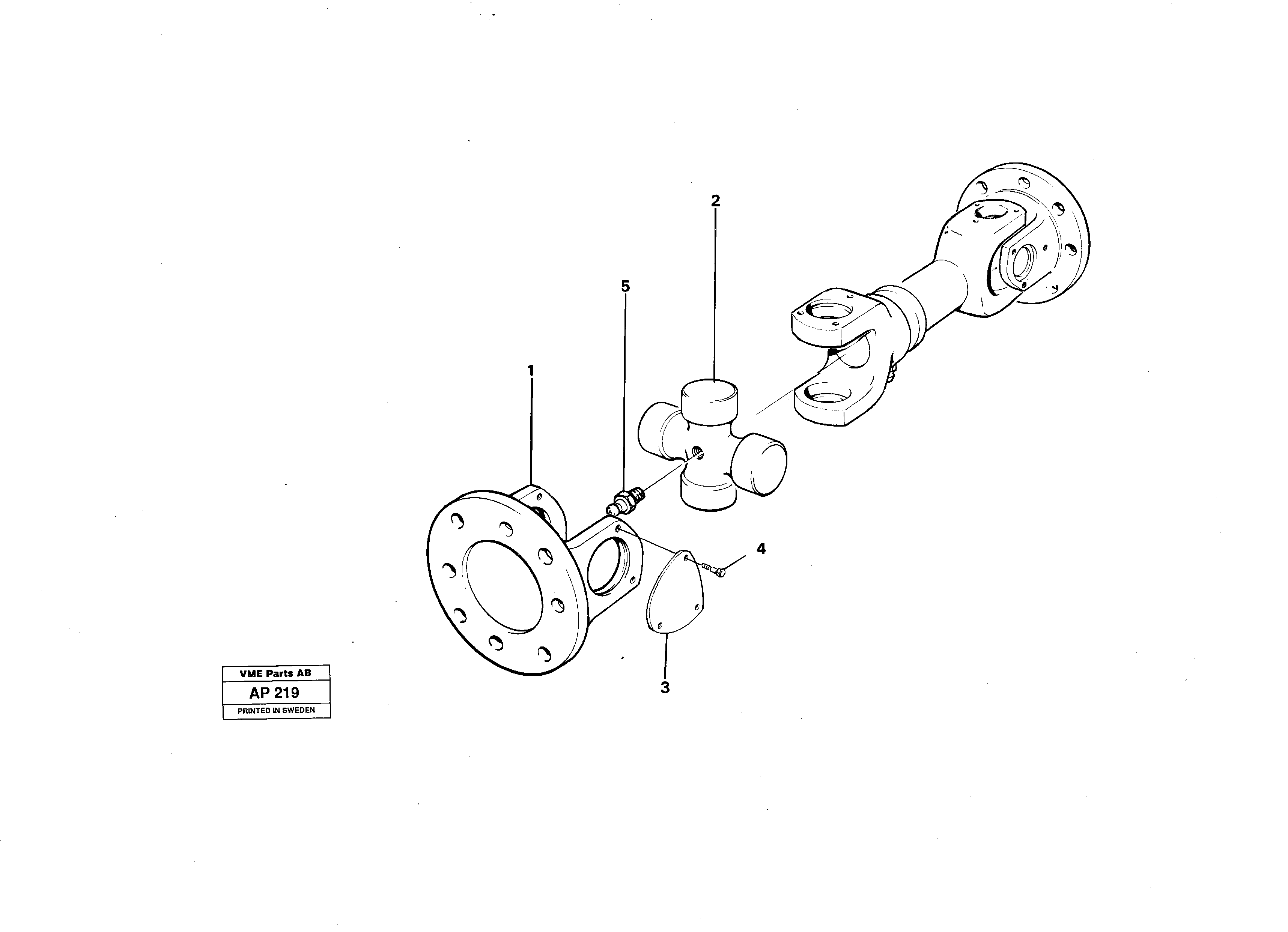 Propeller shaft — volvo parts diagram