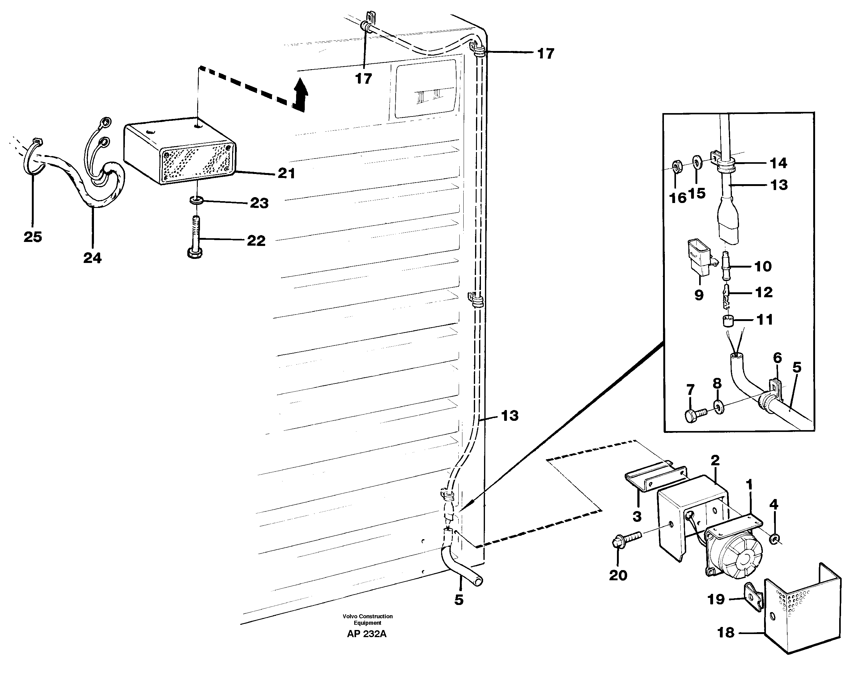 Back-up warning unit 91935 93521 — volvo parts diagram