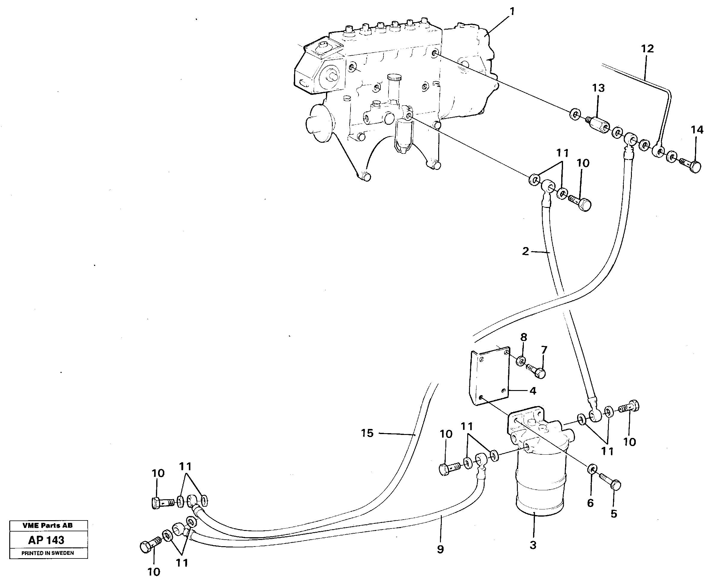 Fuel system — volvo parts diagram