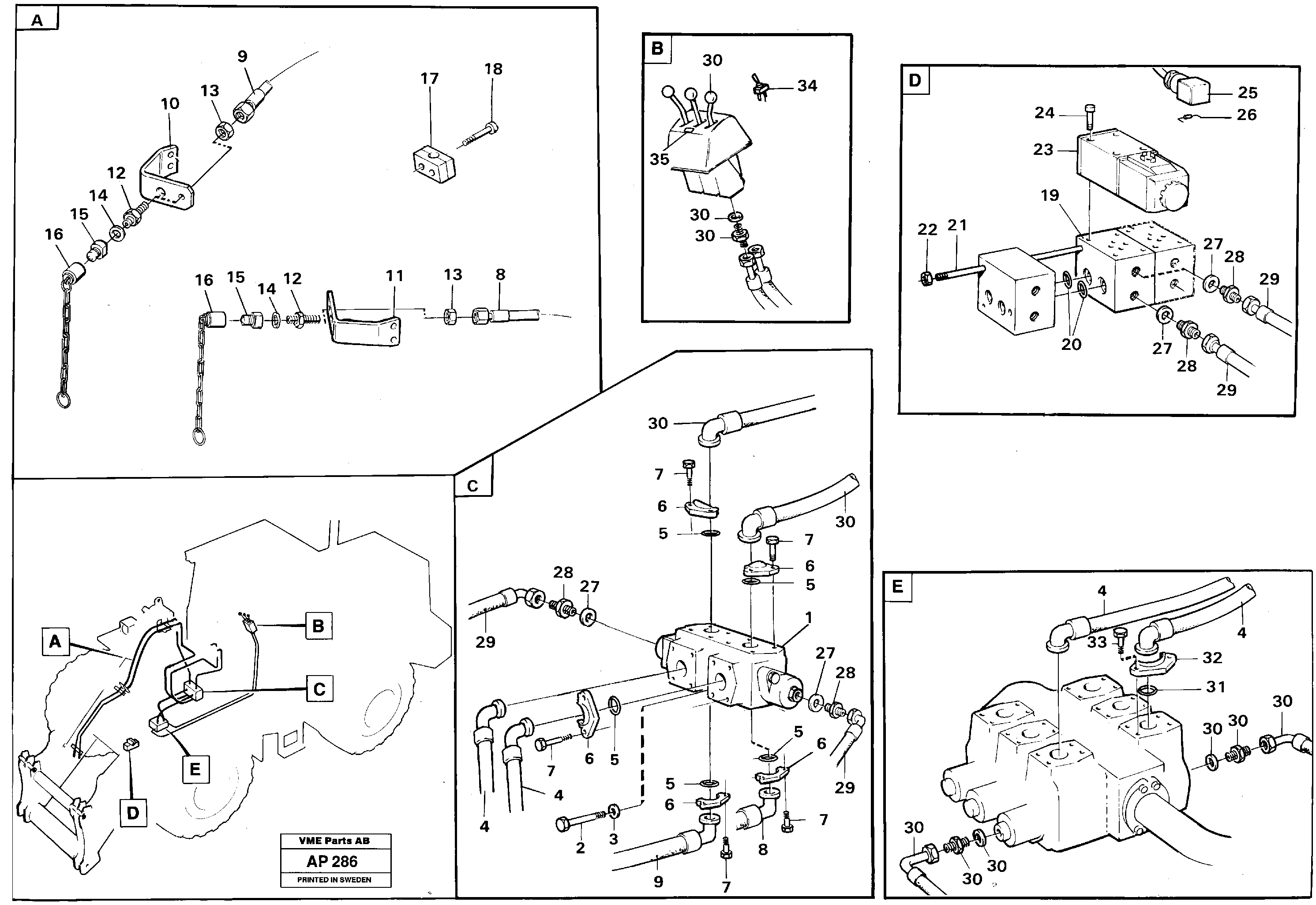 Extra hydraulic equipment4th function  94590 — volvo parts diagram