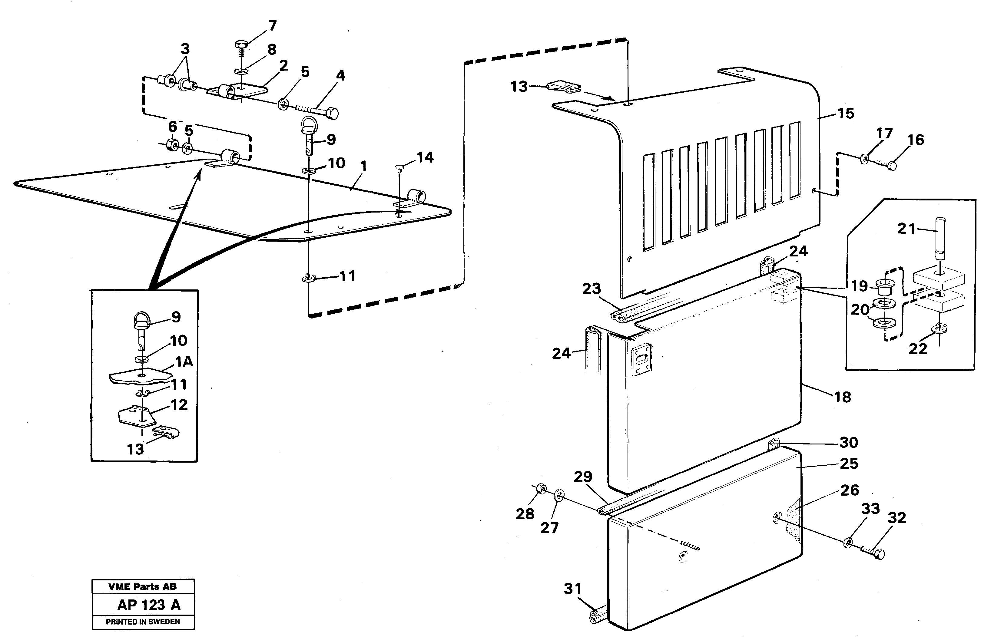 Side hatches, front — volvo parts diagram
