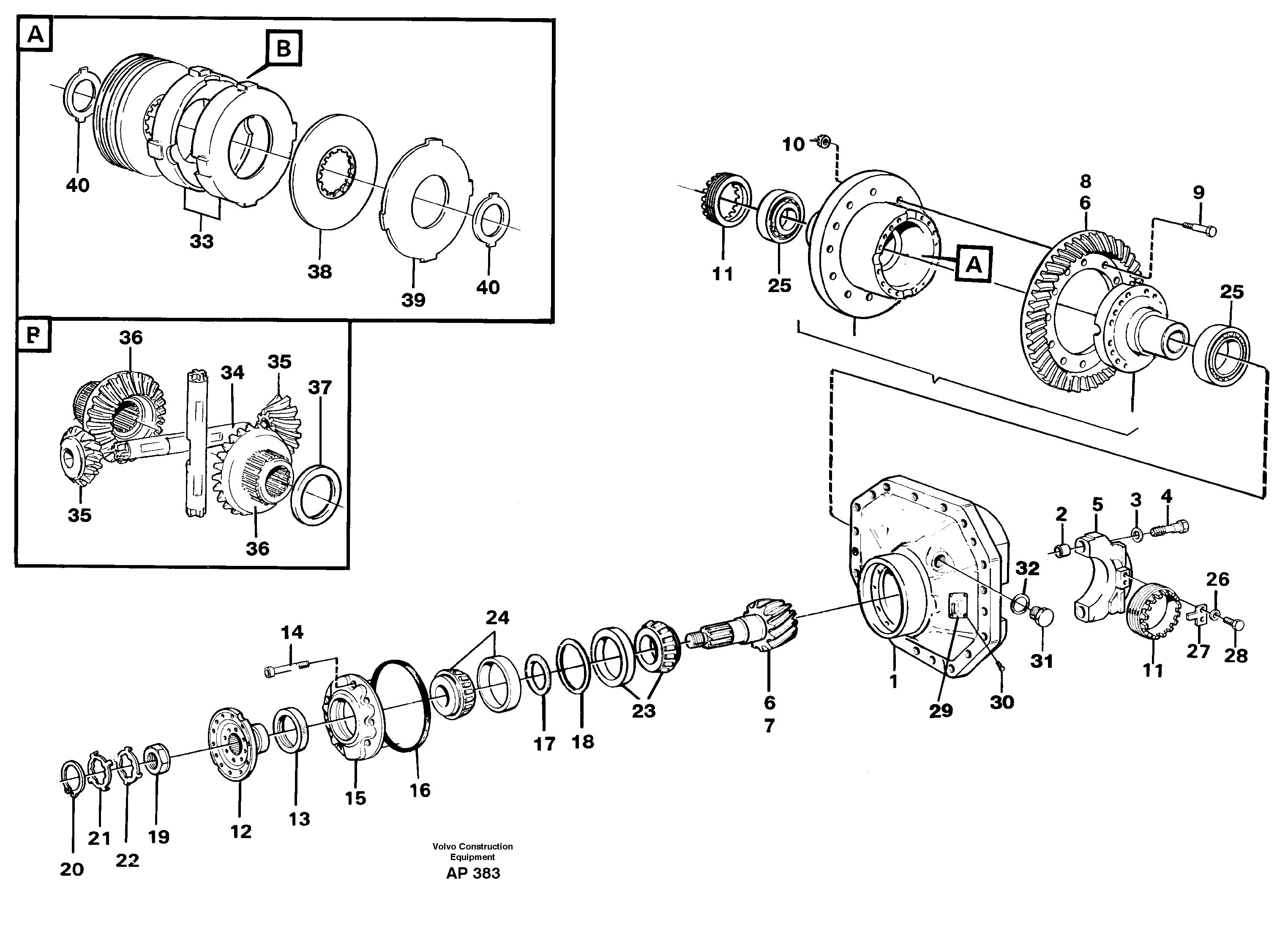 Differential Carrier, rear 94689 — volvo parts diagram