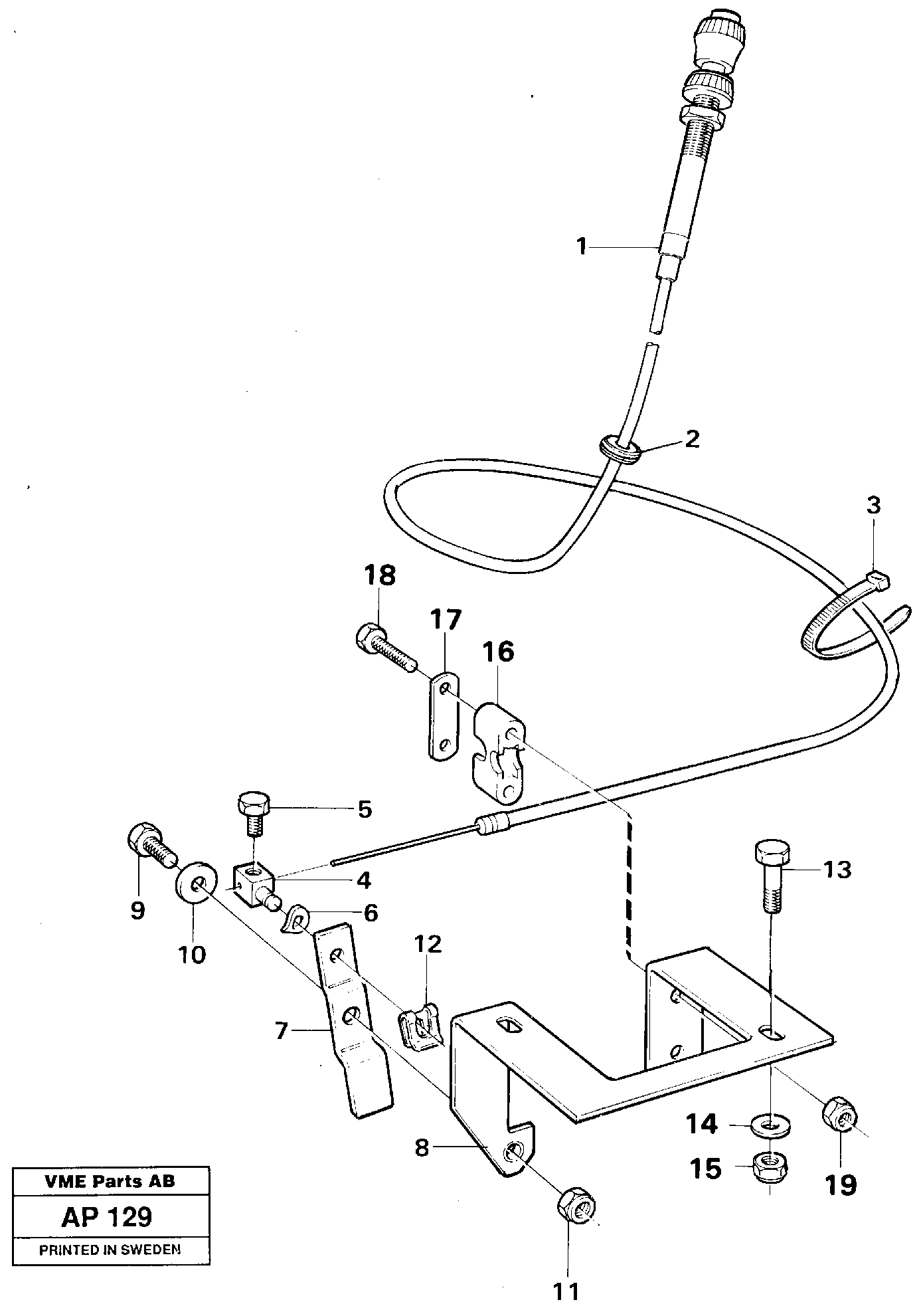 Hand throttle 91886 — volvo parts diagram