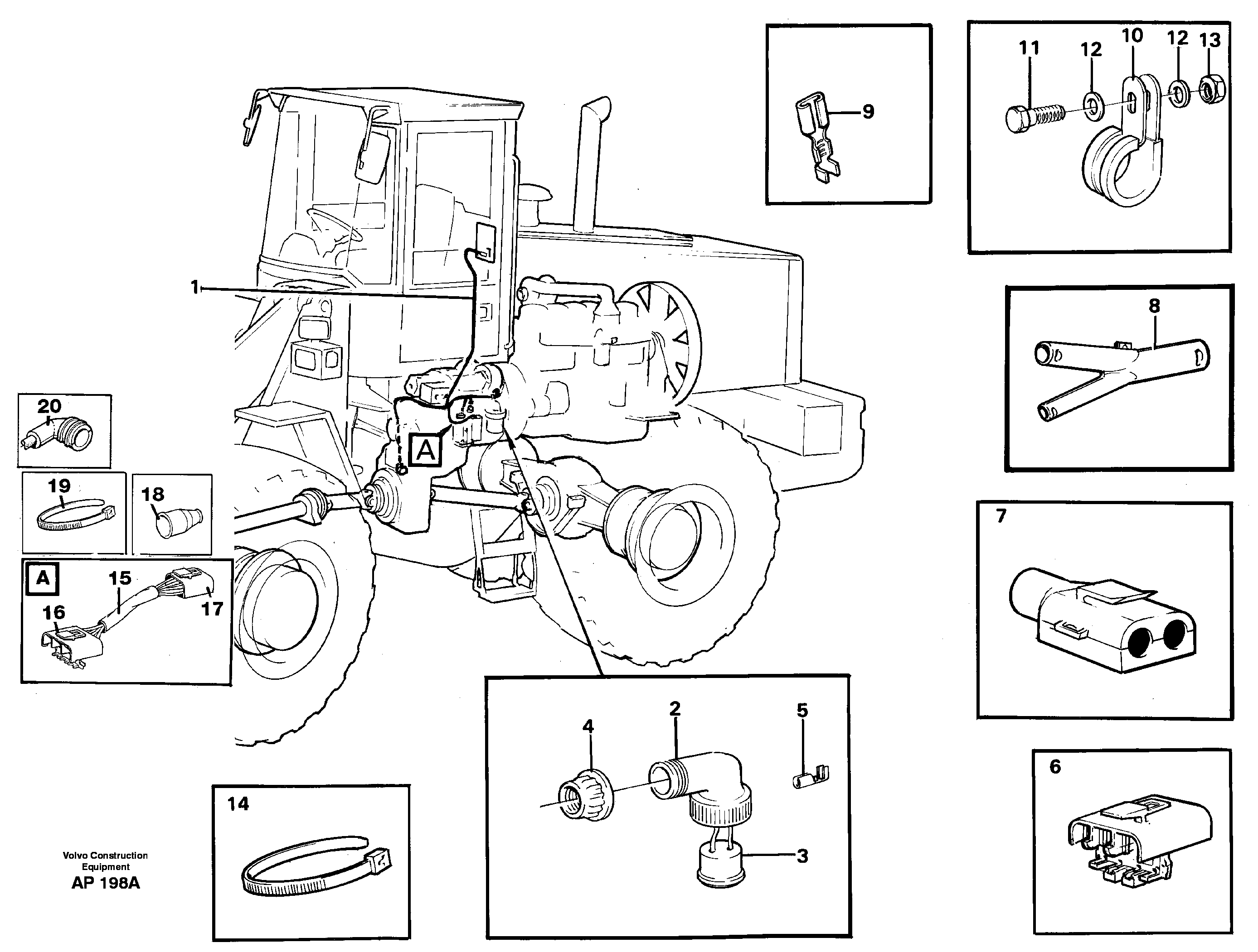 Cable harness, transmission — volvo parts diagram