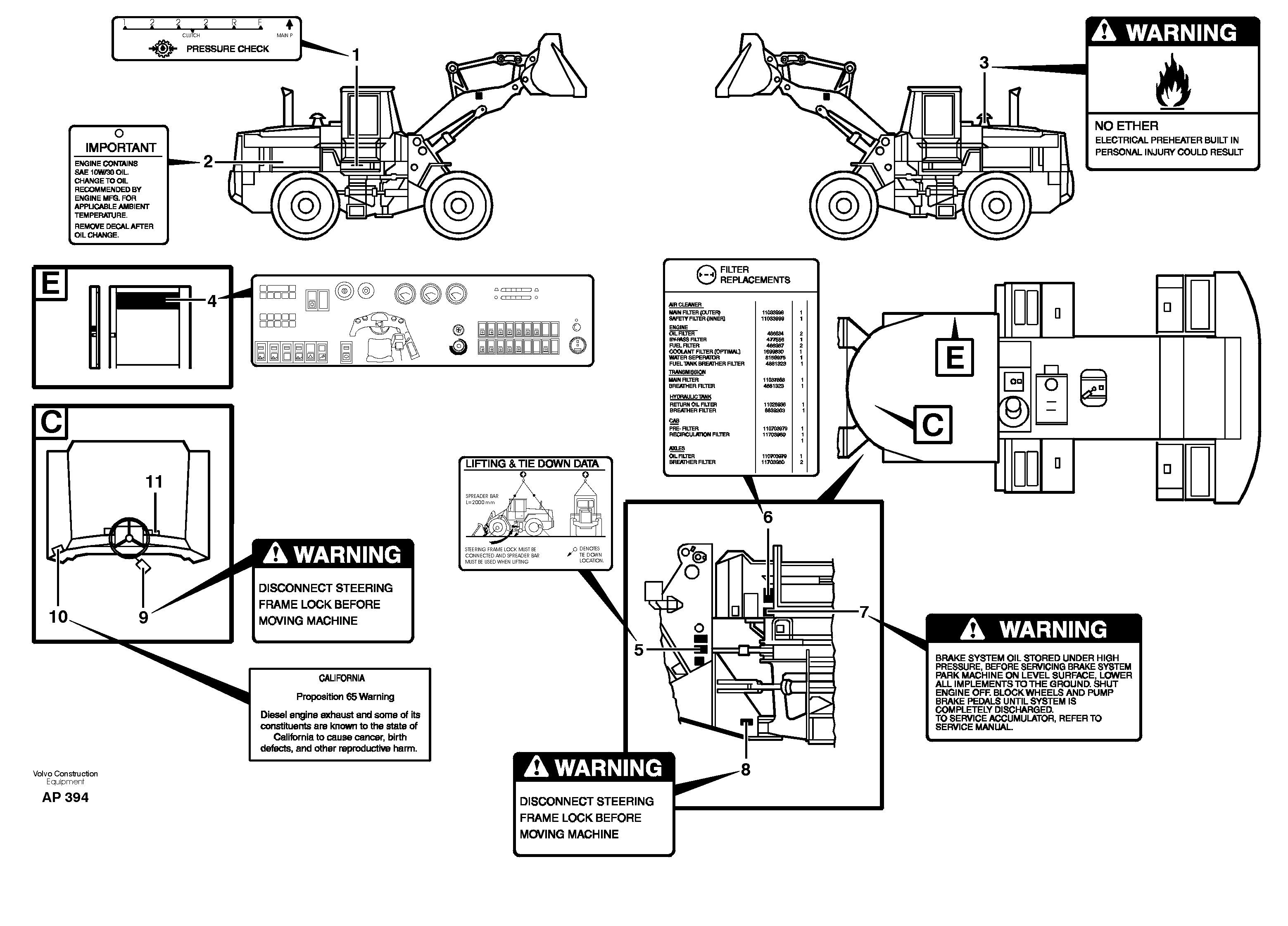 Decals 94516 — volvo parts diagram