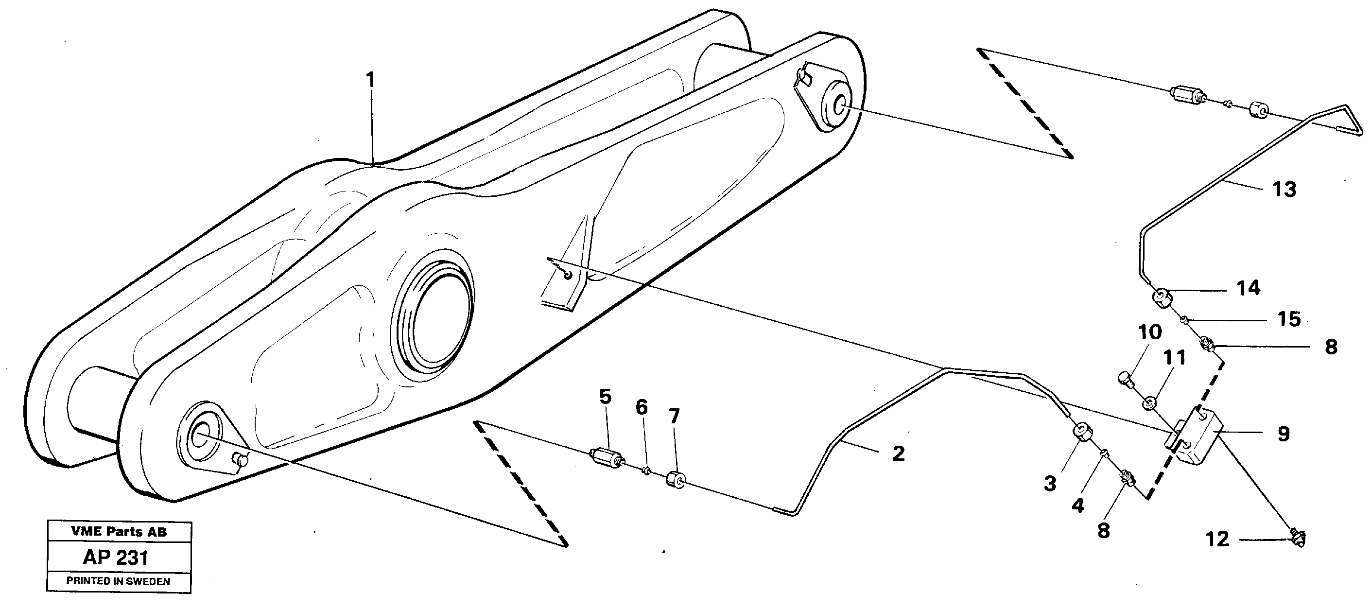 Extended lubepoints for lift arm system — volvo parts diagram