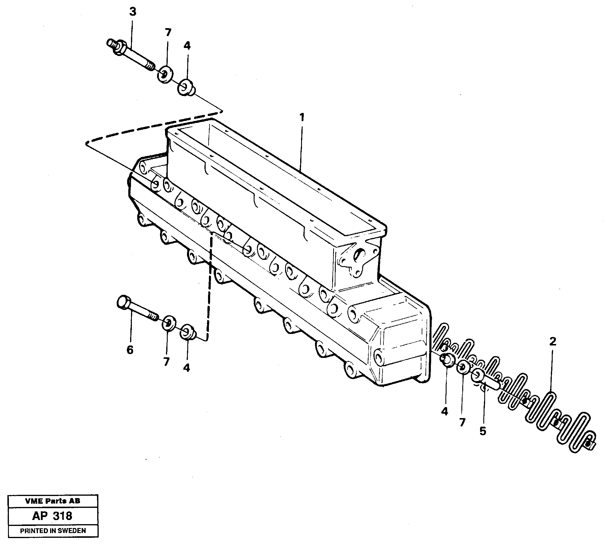 Inlet manifold — volvo parts diagram