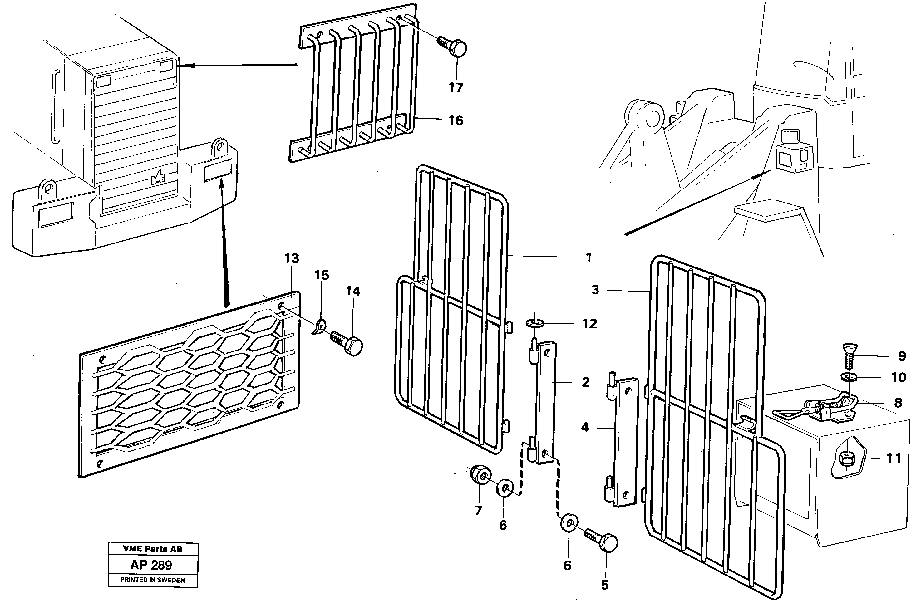 Protection for lighting 91585, 91583, 91584 — volvo parts diagram