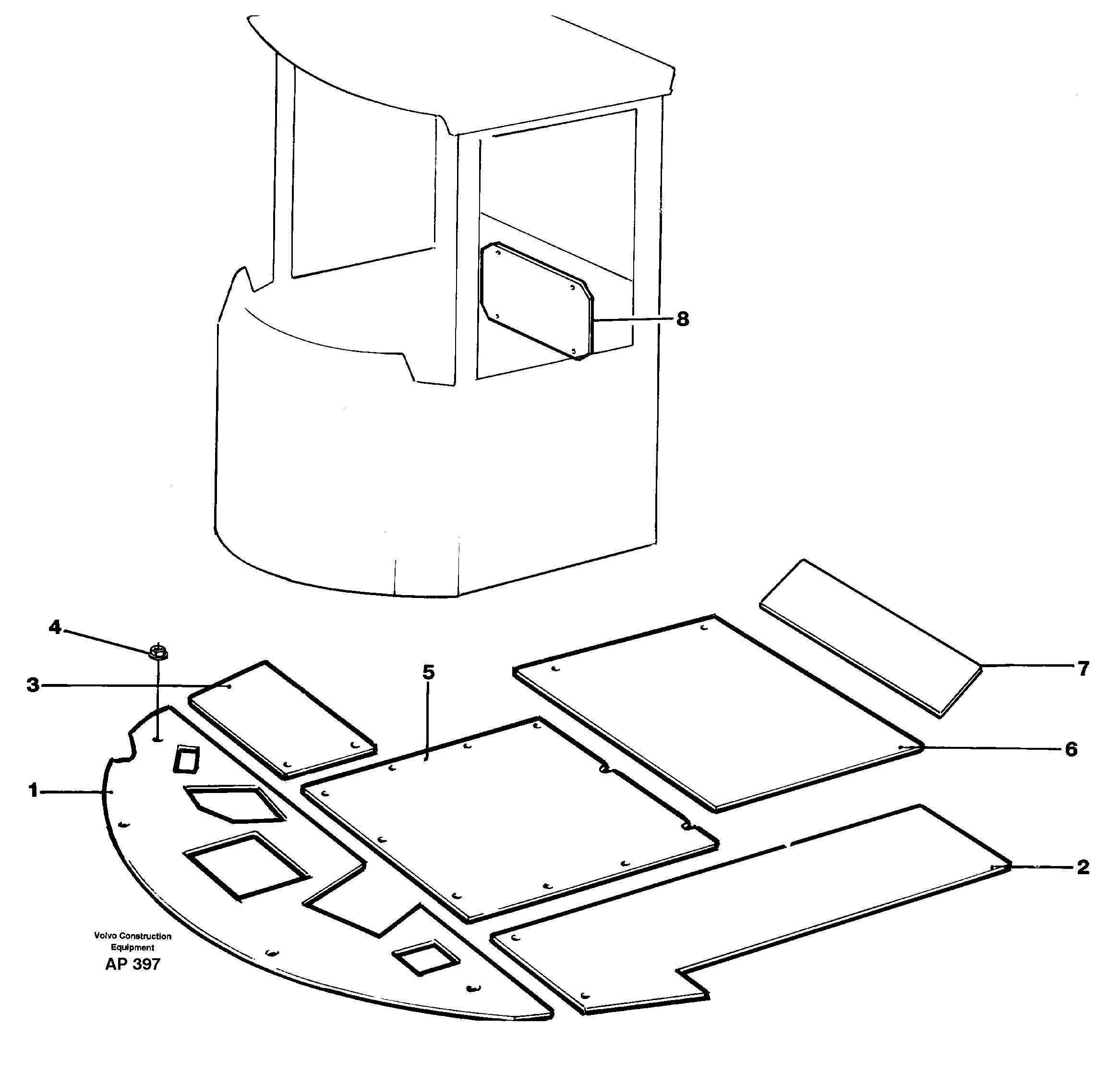 Insulating matting.  92708 — volvo parts diagram
