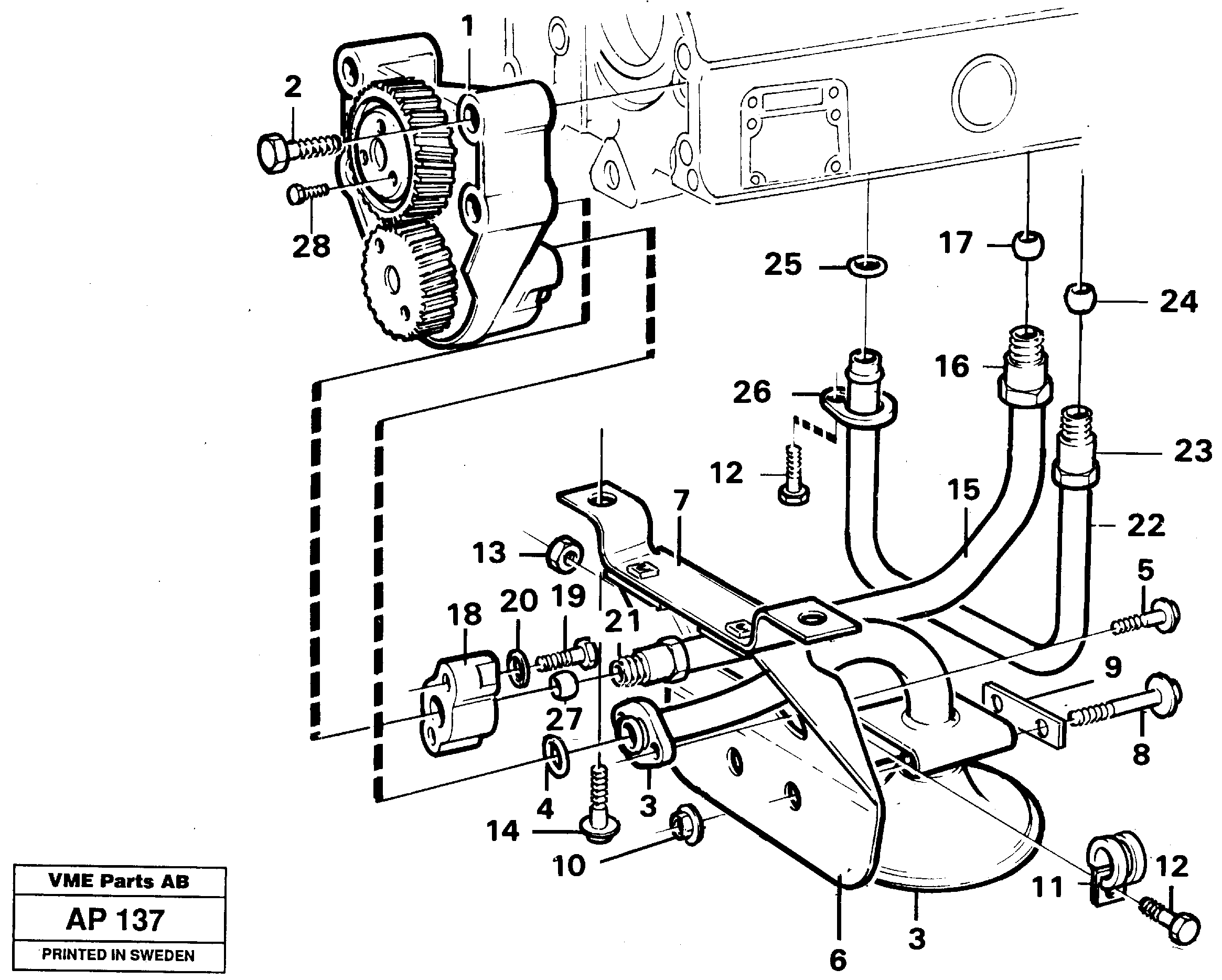 Lubricating oil system — volvo parts diagram