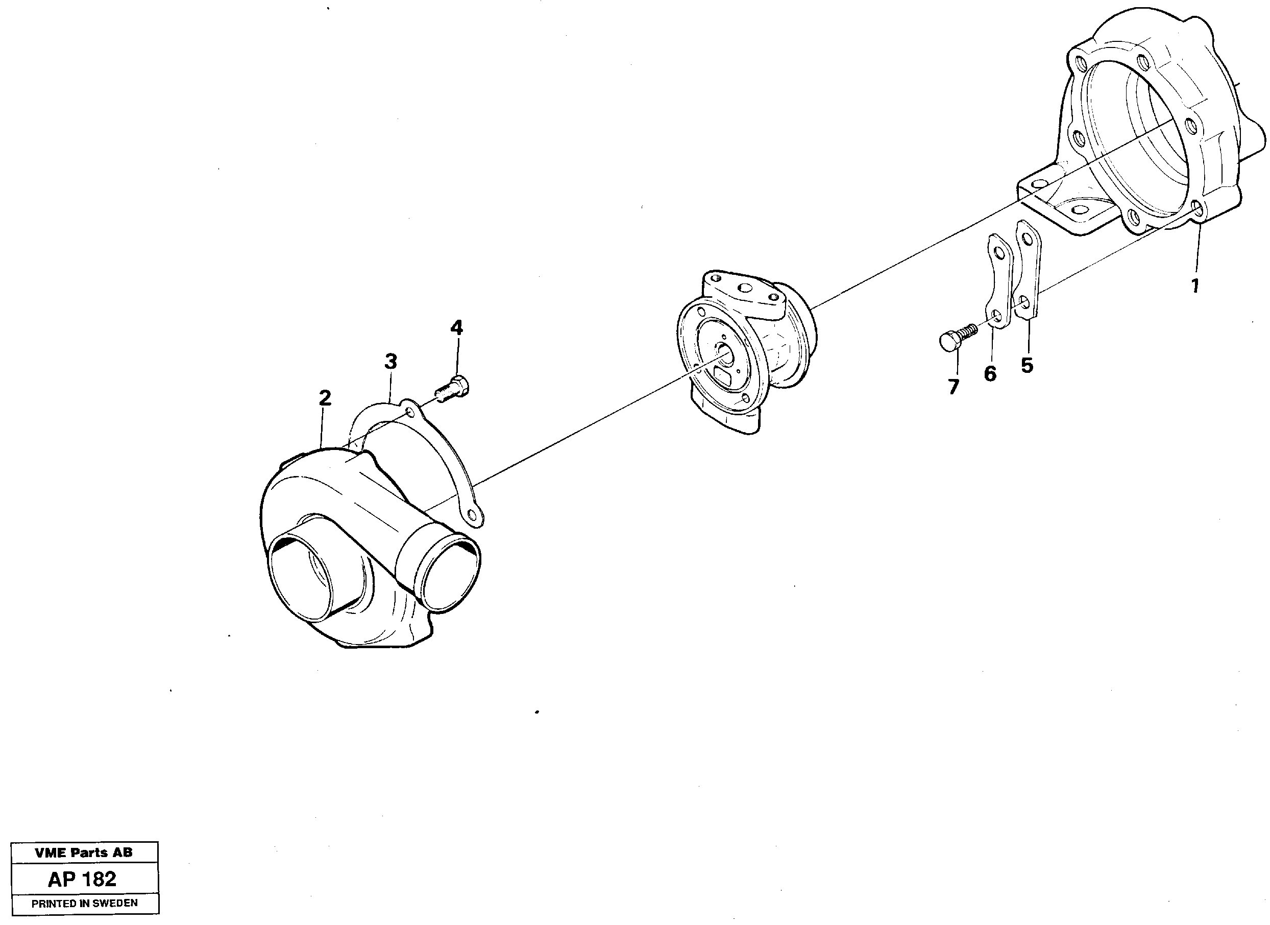 Turbo charger — volvo parts diagram