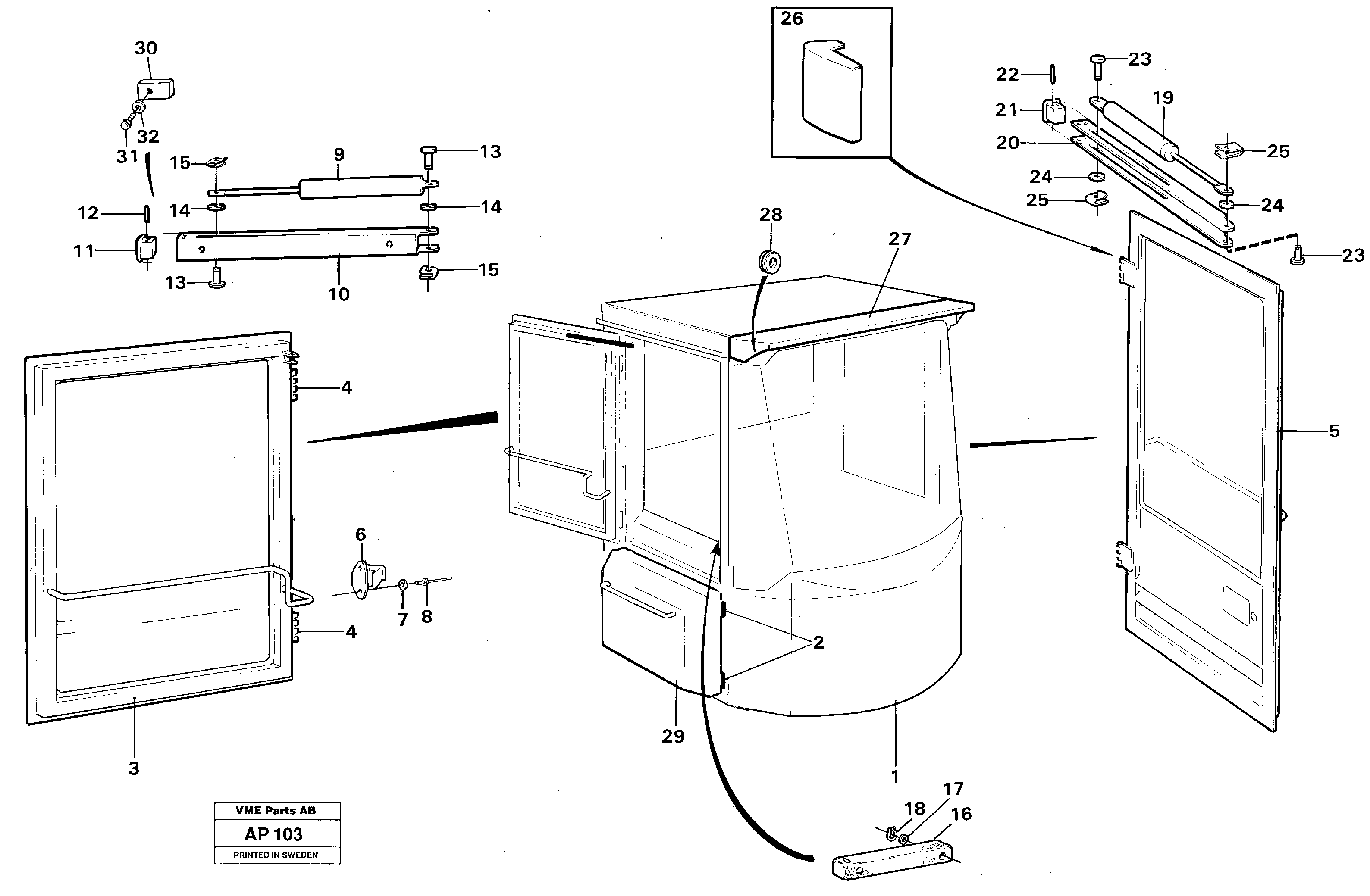 Cab body — volvo parts diagram