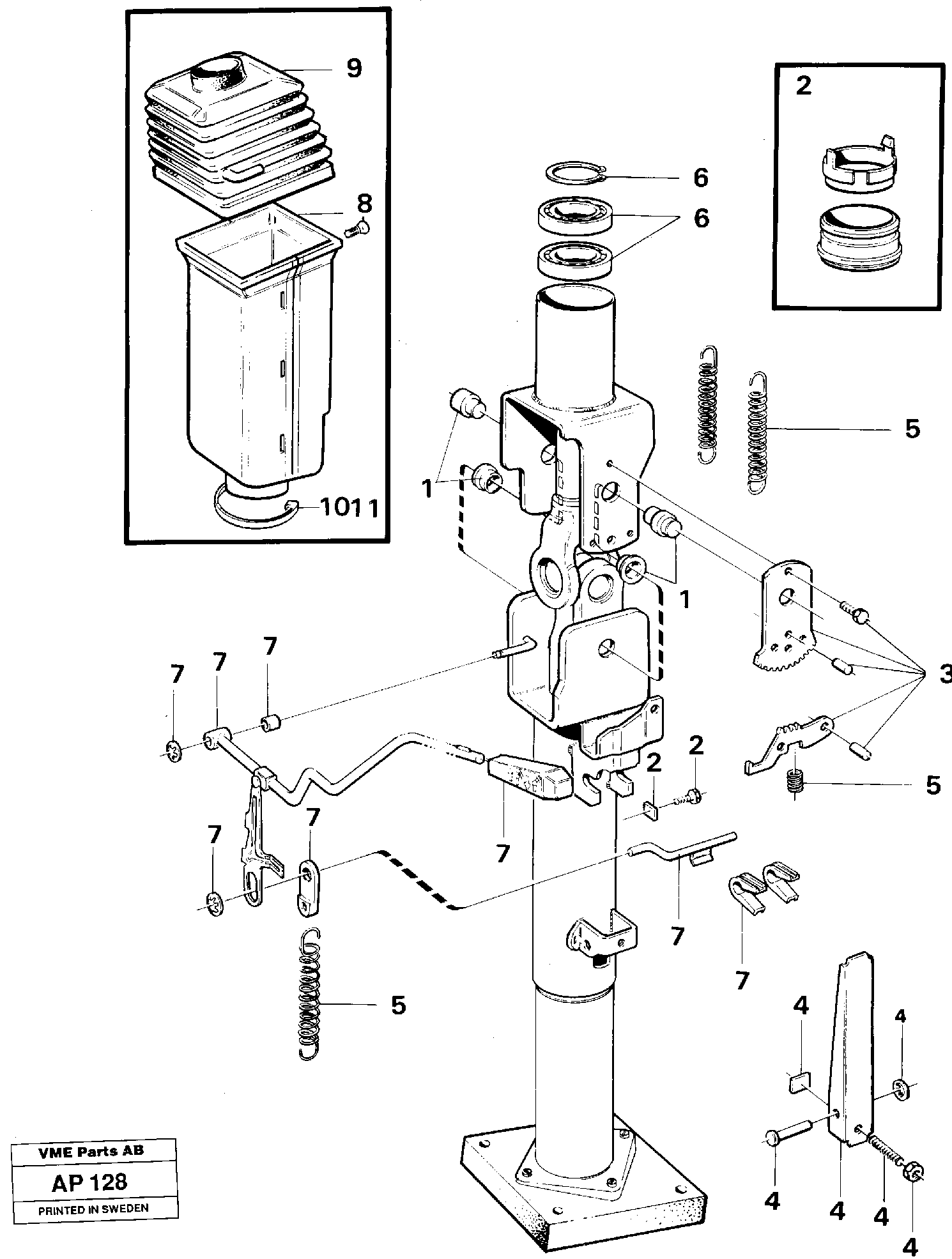 Adjustable steering wheel 92029 — volvo parts diagram