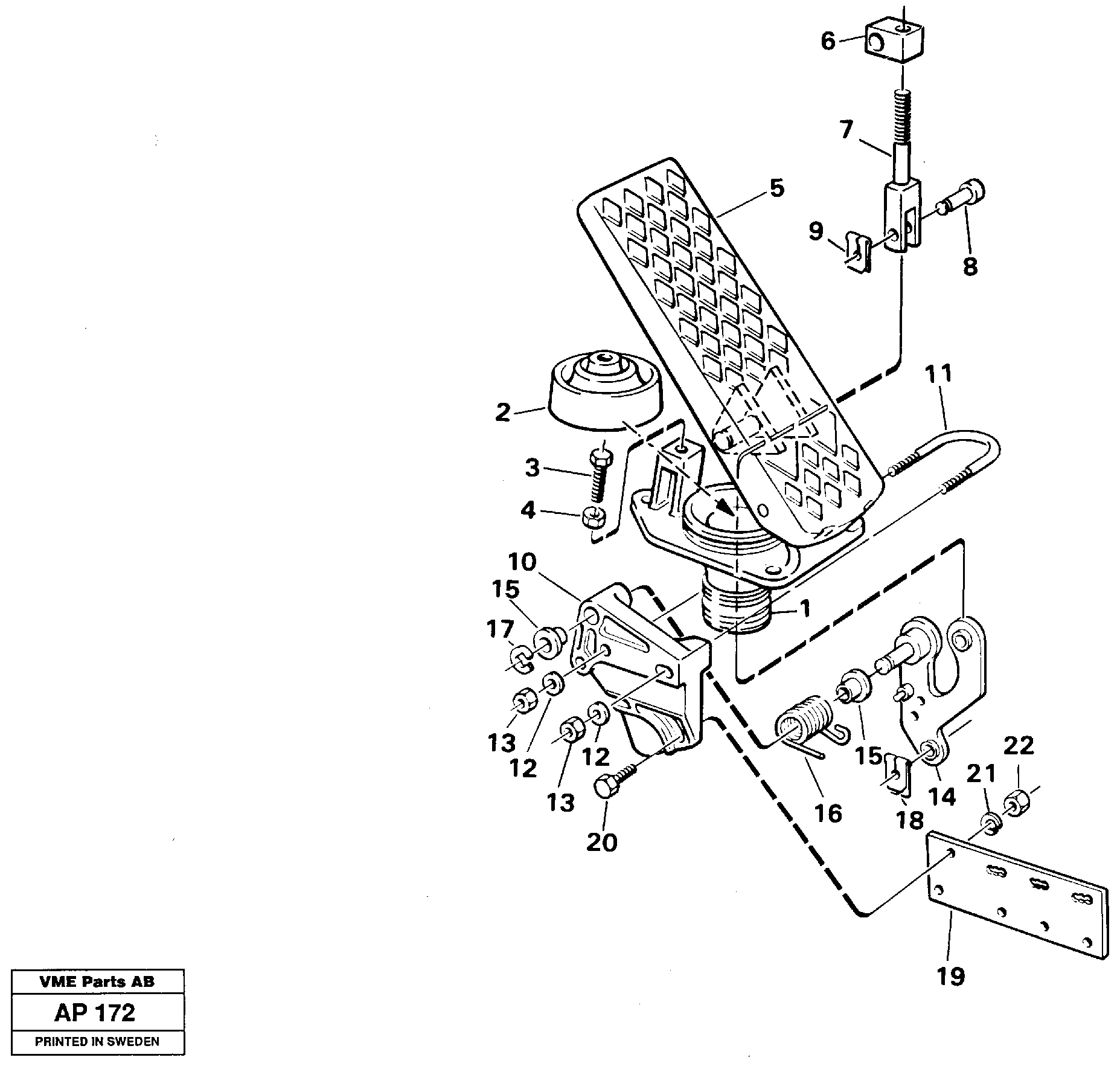 Pedal — volvo parts diagram