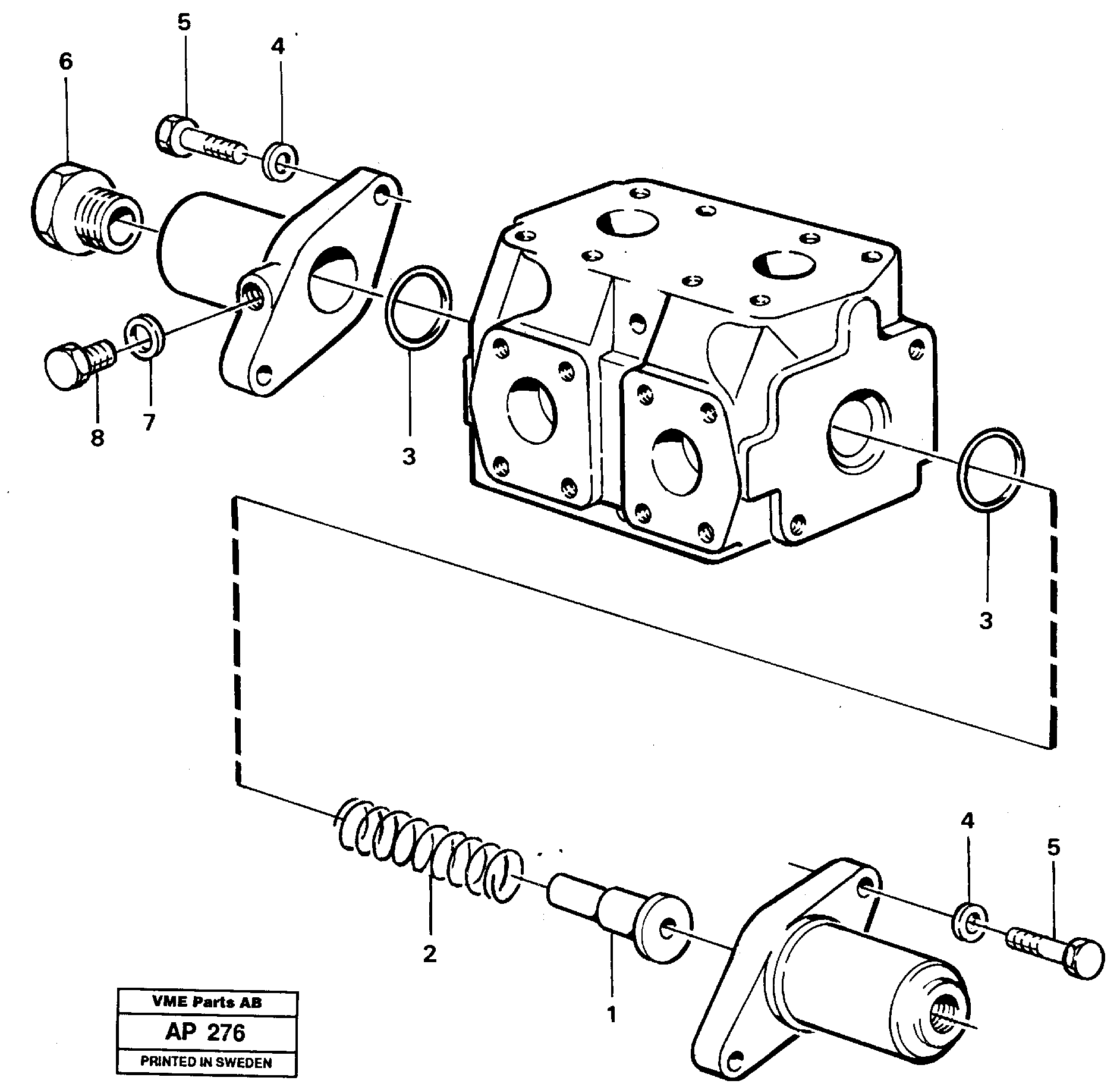 Reversing valve  94590 — volvo parts diagram
