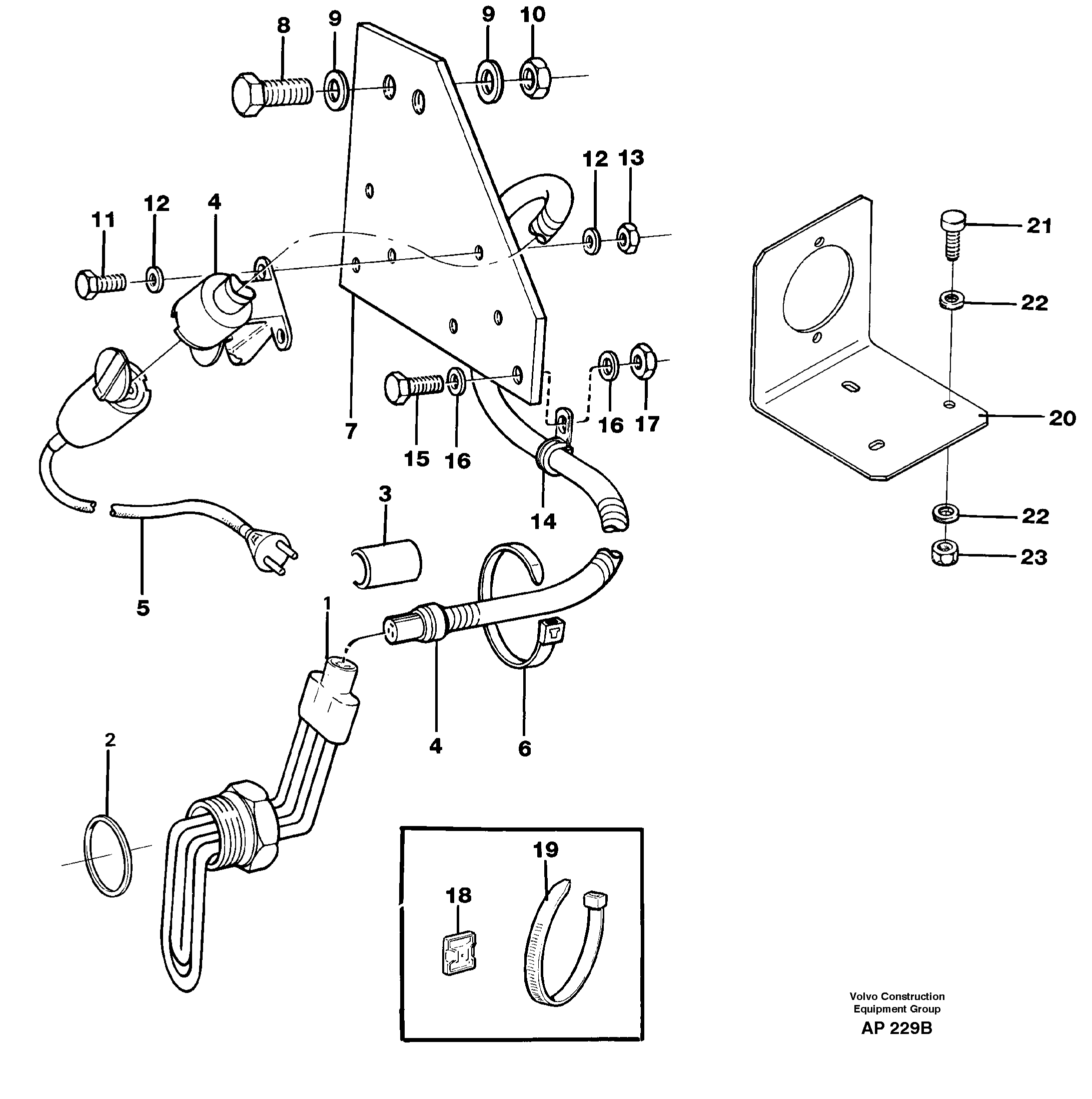 Engine heater 92025,90706 — volvo parts diagram