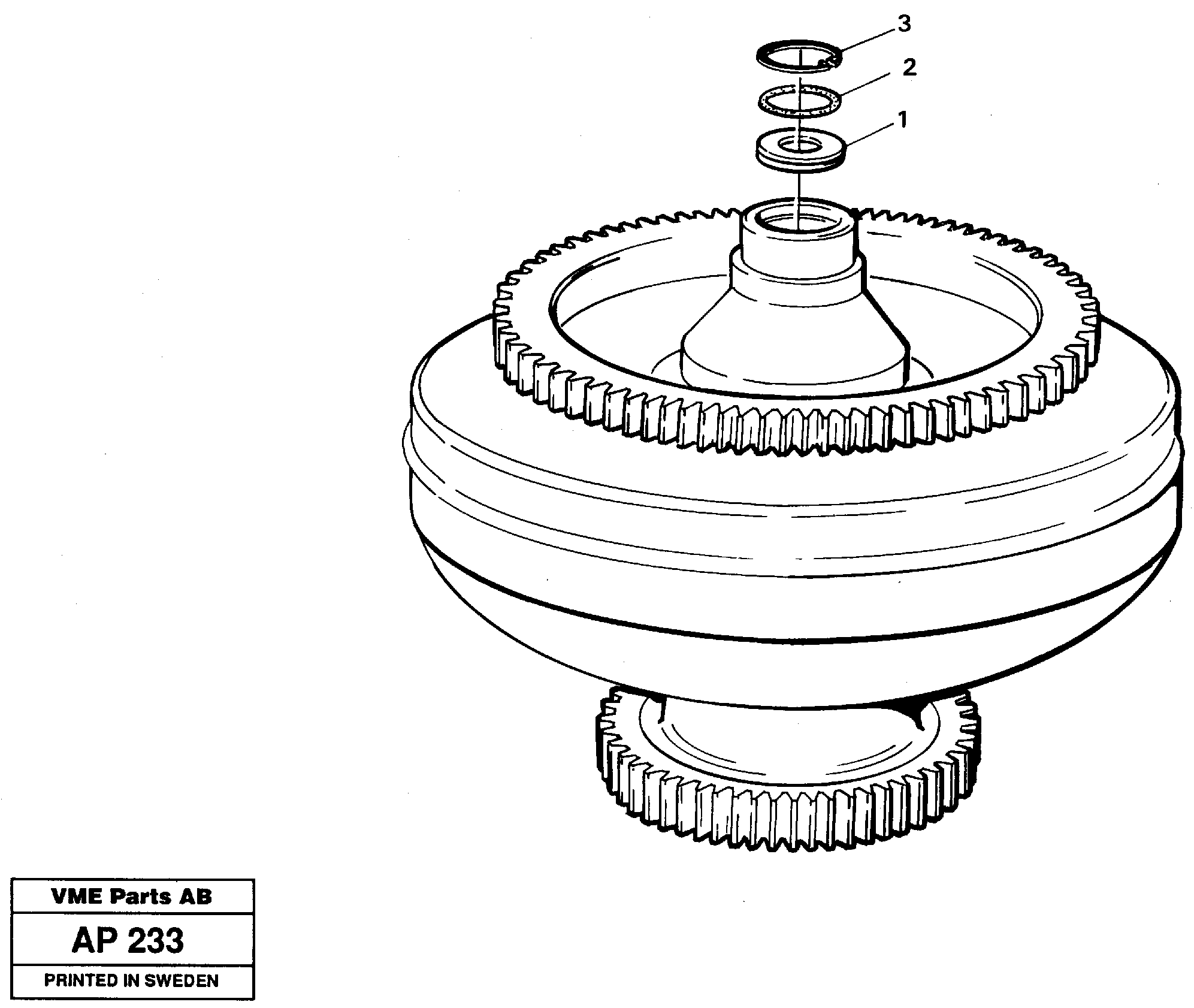 Torque converter 30887,22500 — volvo parts diagram