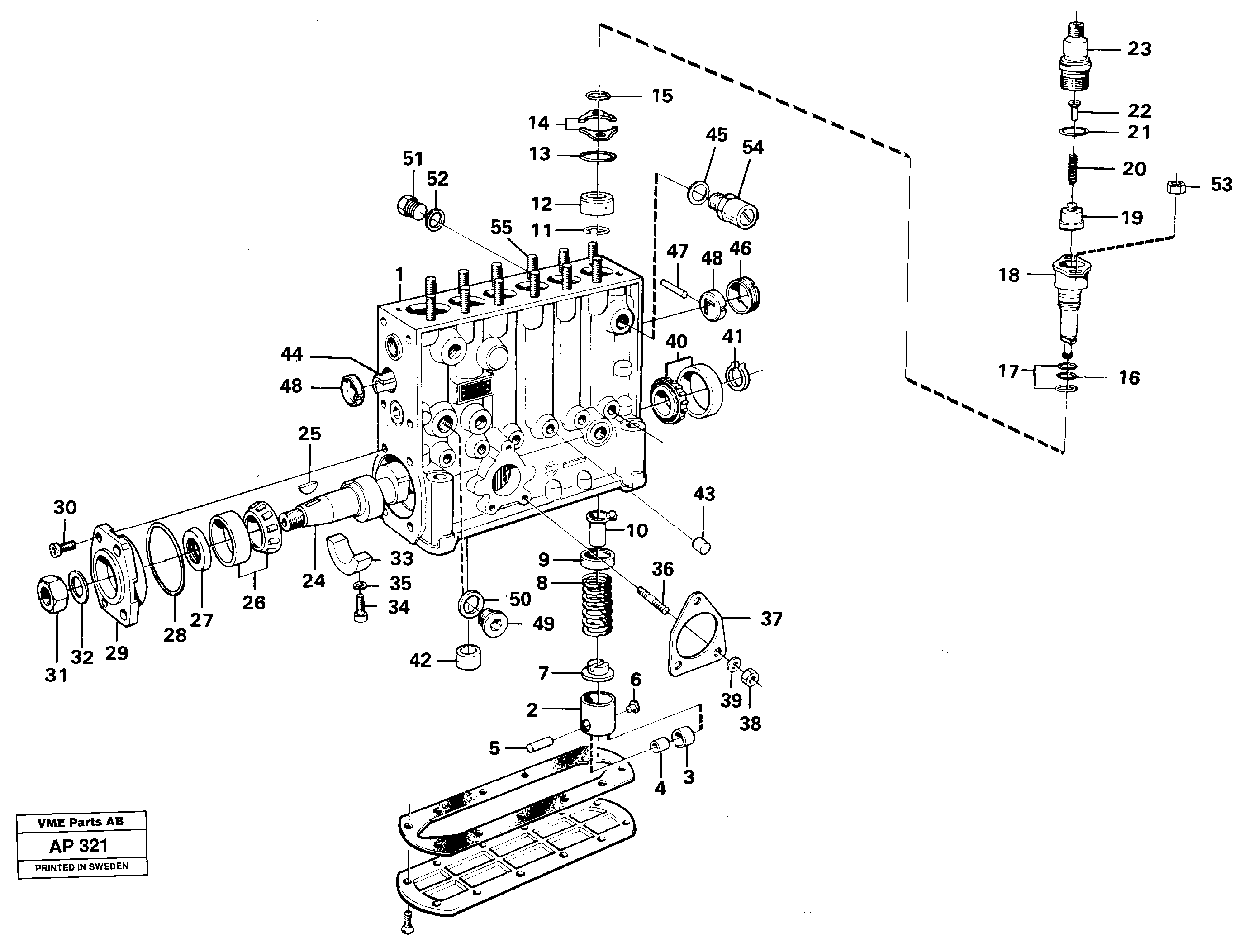 Injection pump — volvo parts diagram