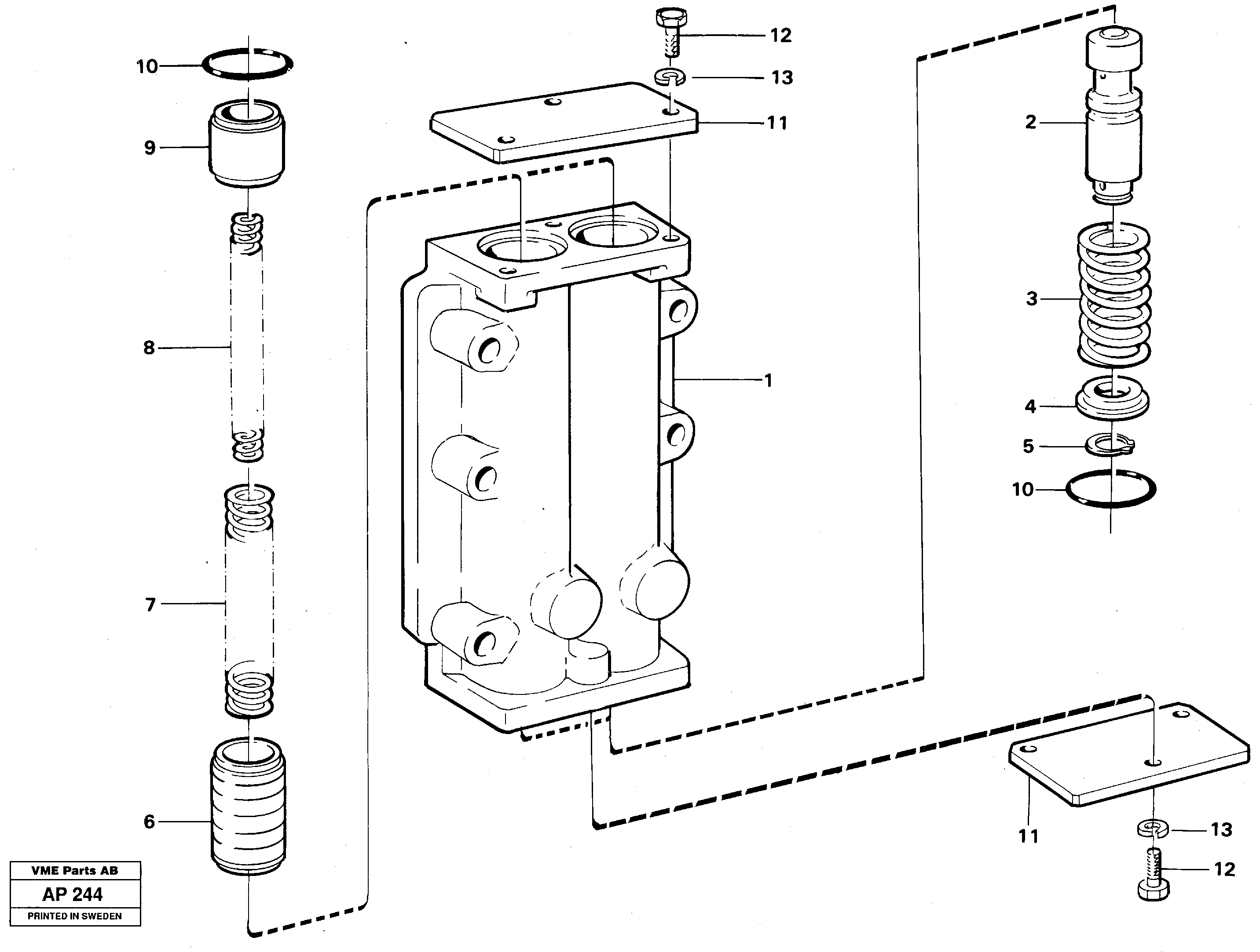 Pressure limiting valve  30896,30887,22500 — volvo parts diagram