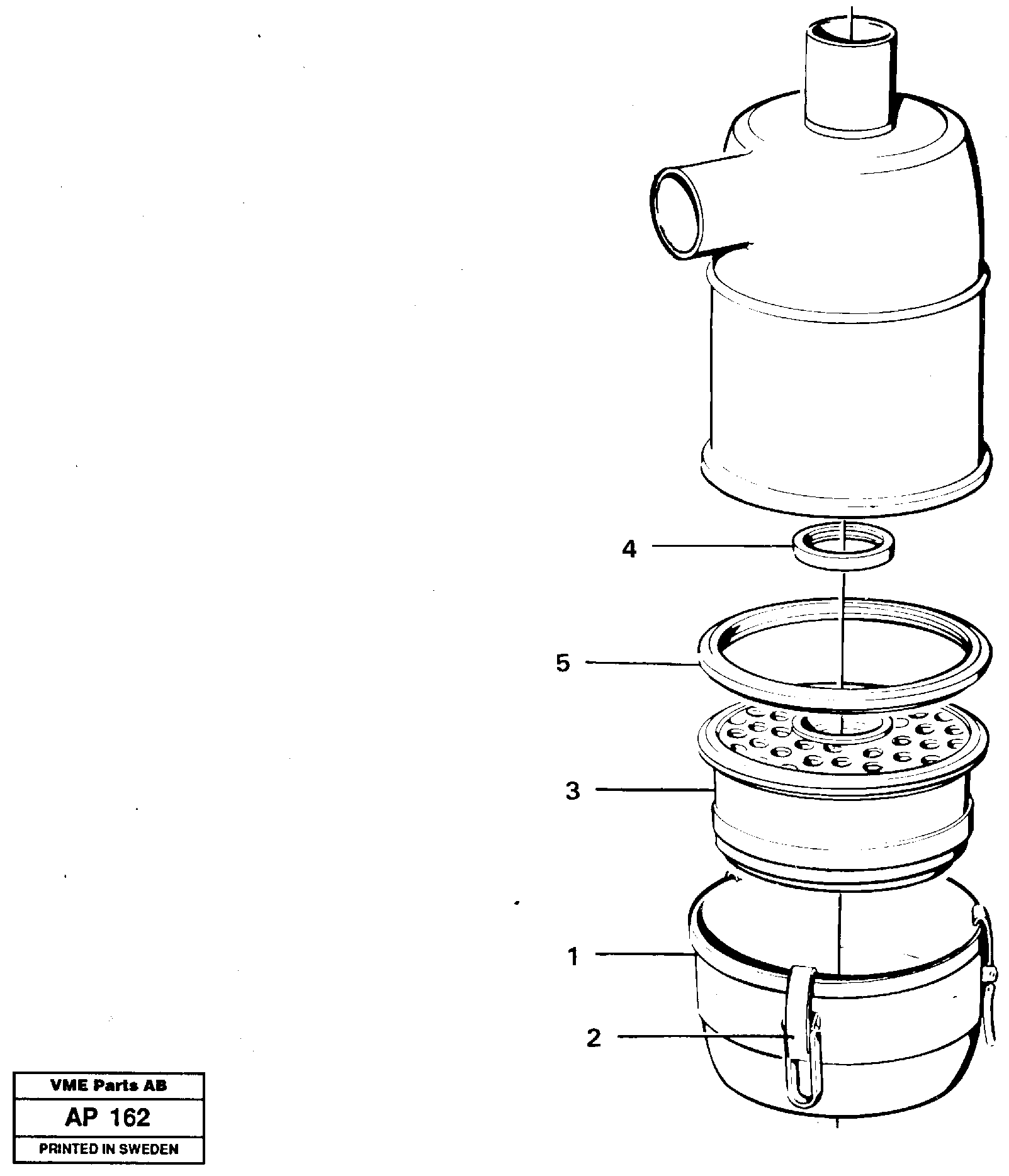 Air filter 92038 — volvo parts diagram