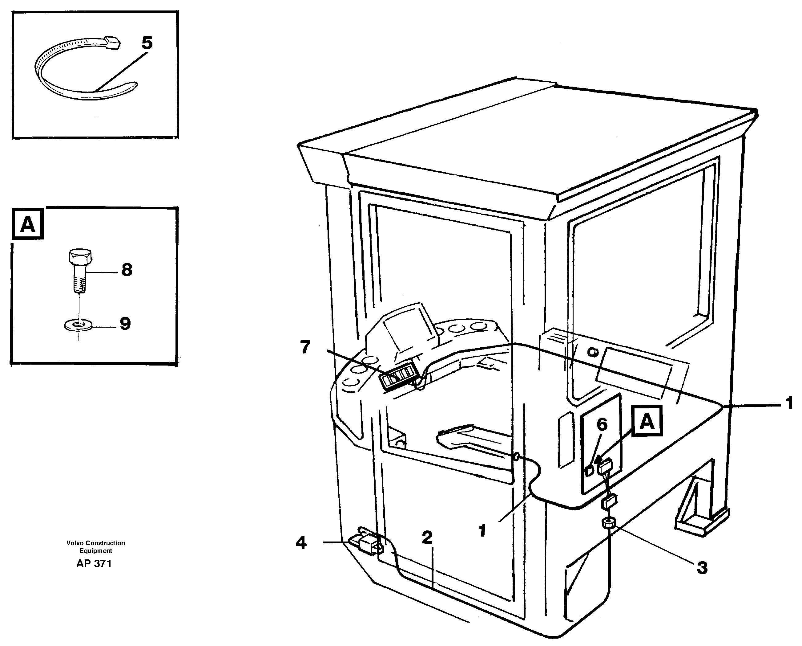 Cable harness for Cdc-steering.  94603 — volvo parts diagram