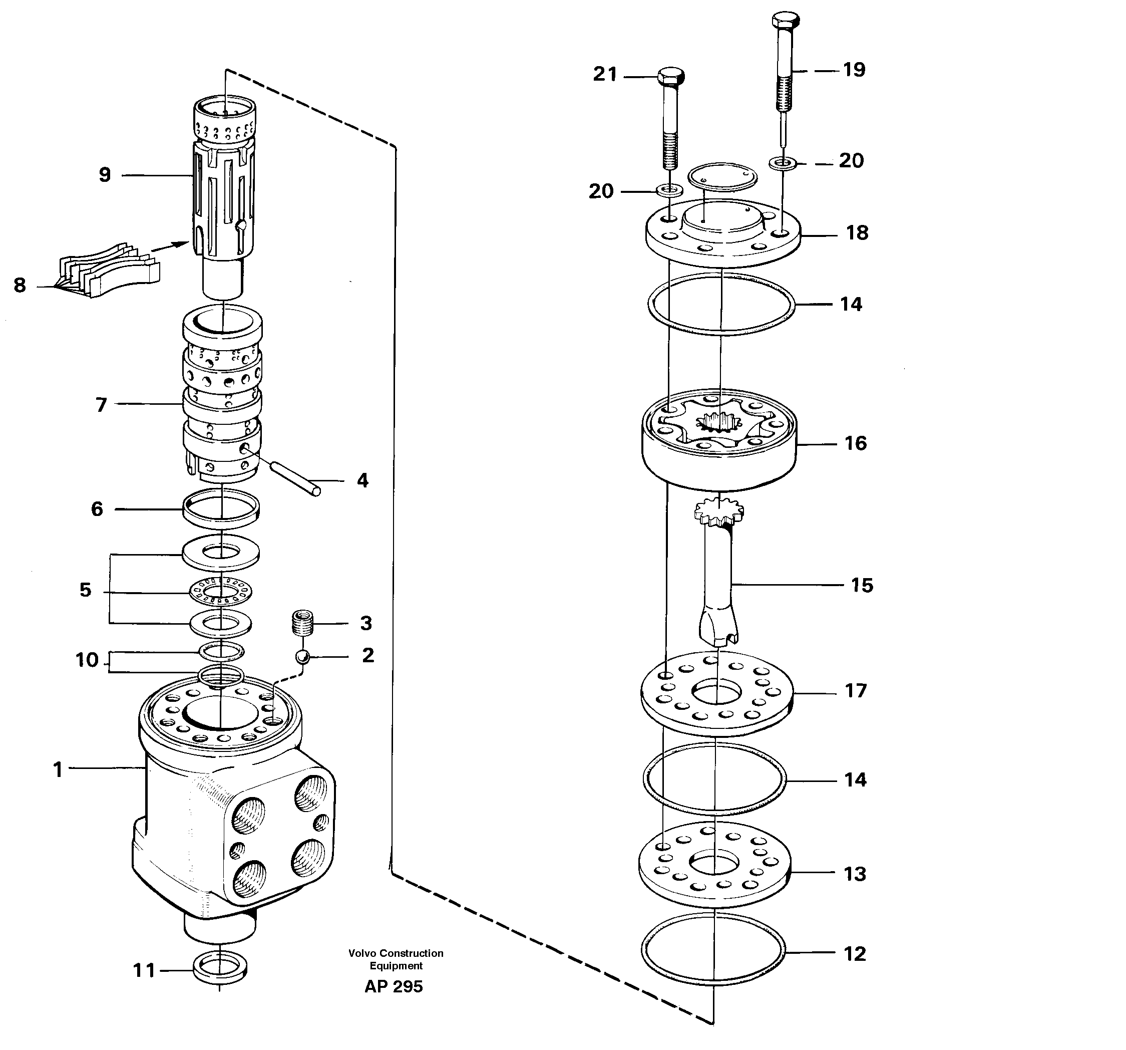 Steering unit — volvo parts diagram