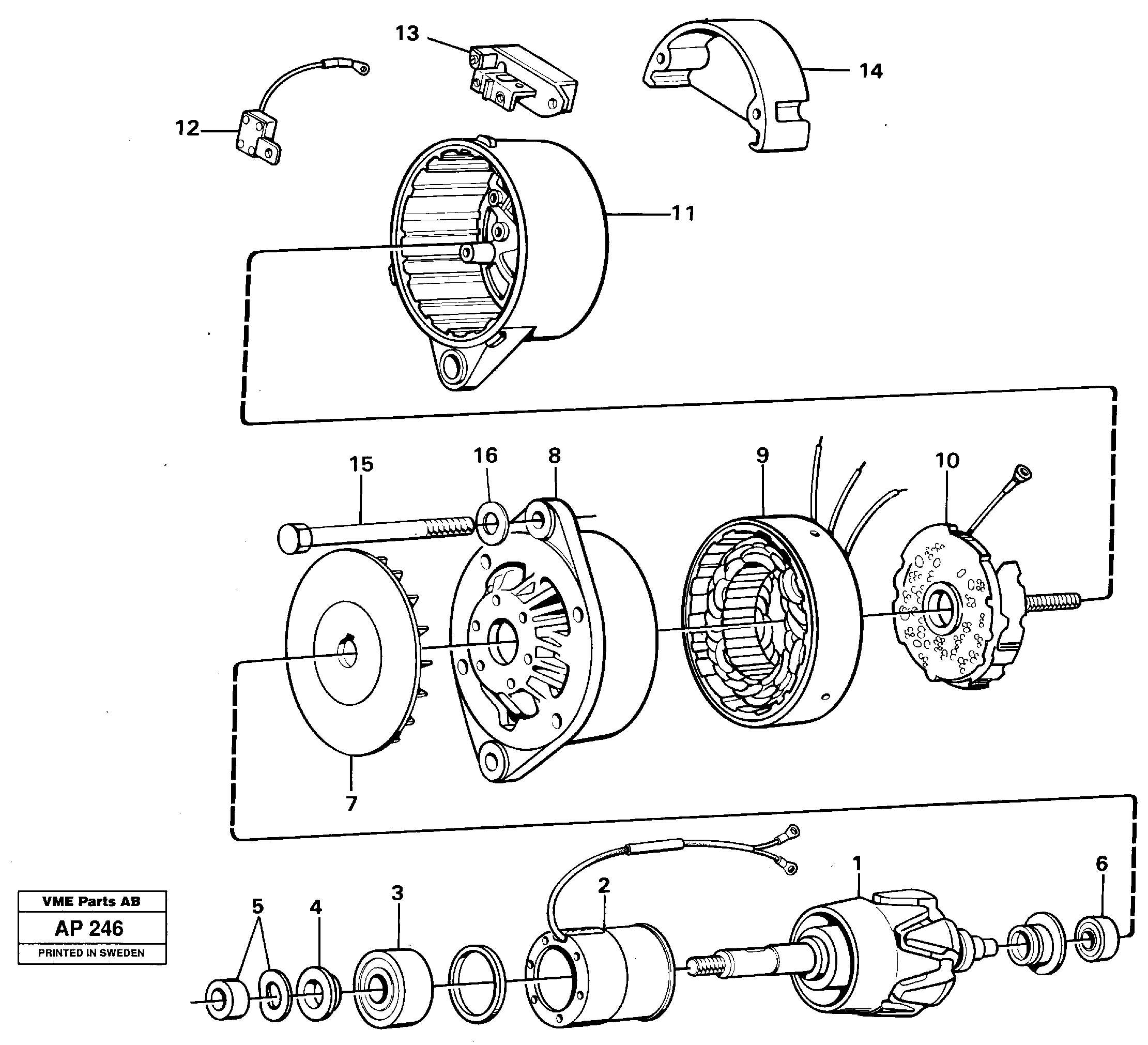 Alternator 91956 — volvo parts diagram
