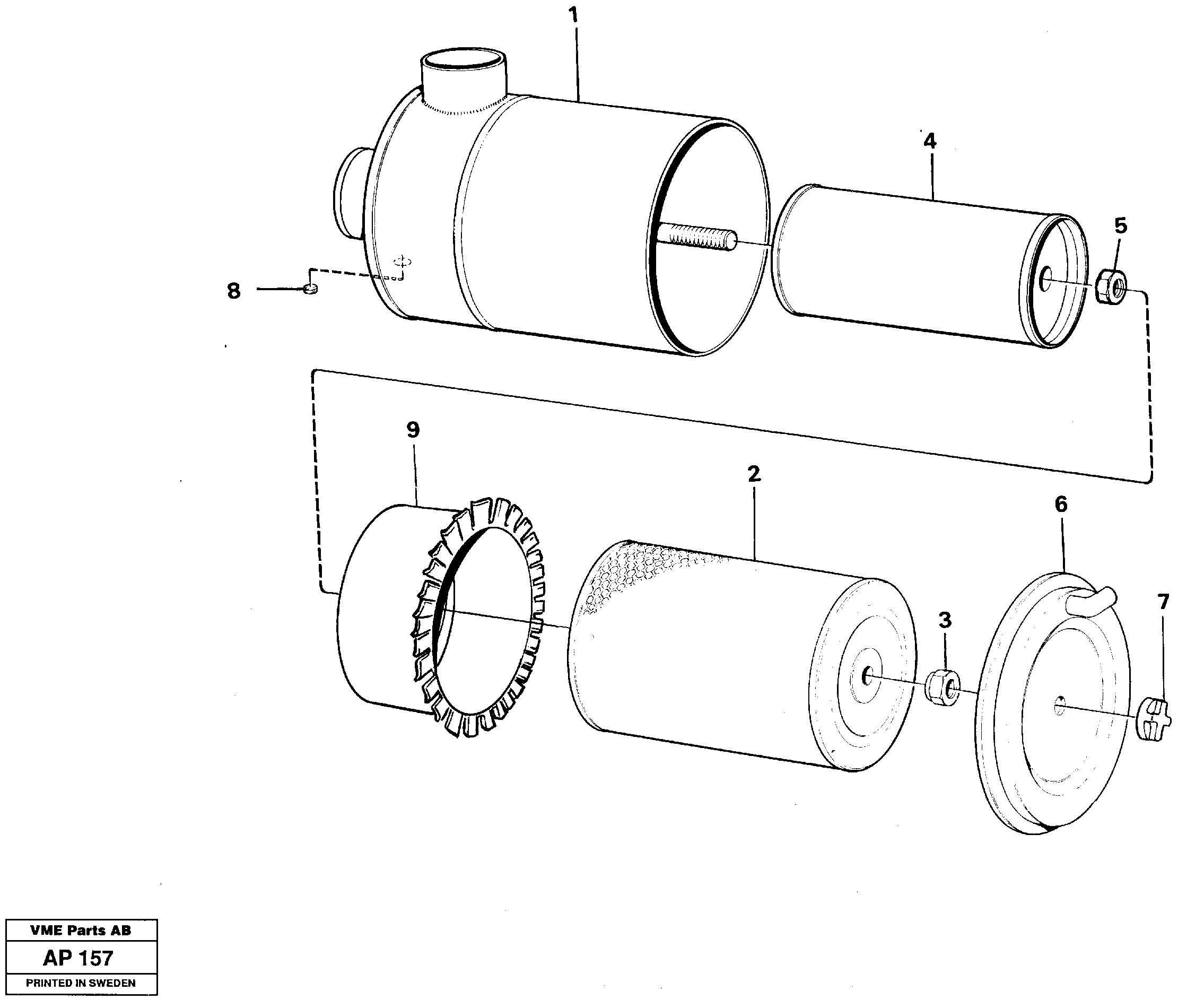 Air filter — volvo parts diagram